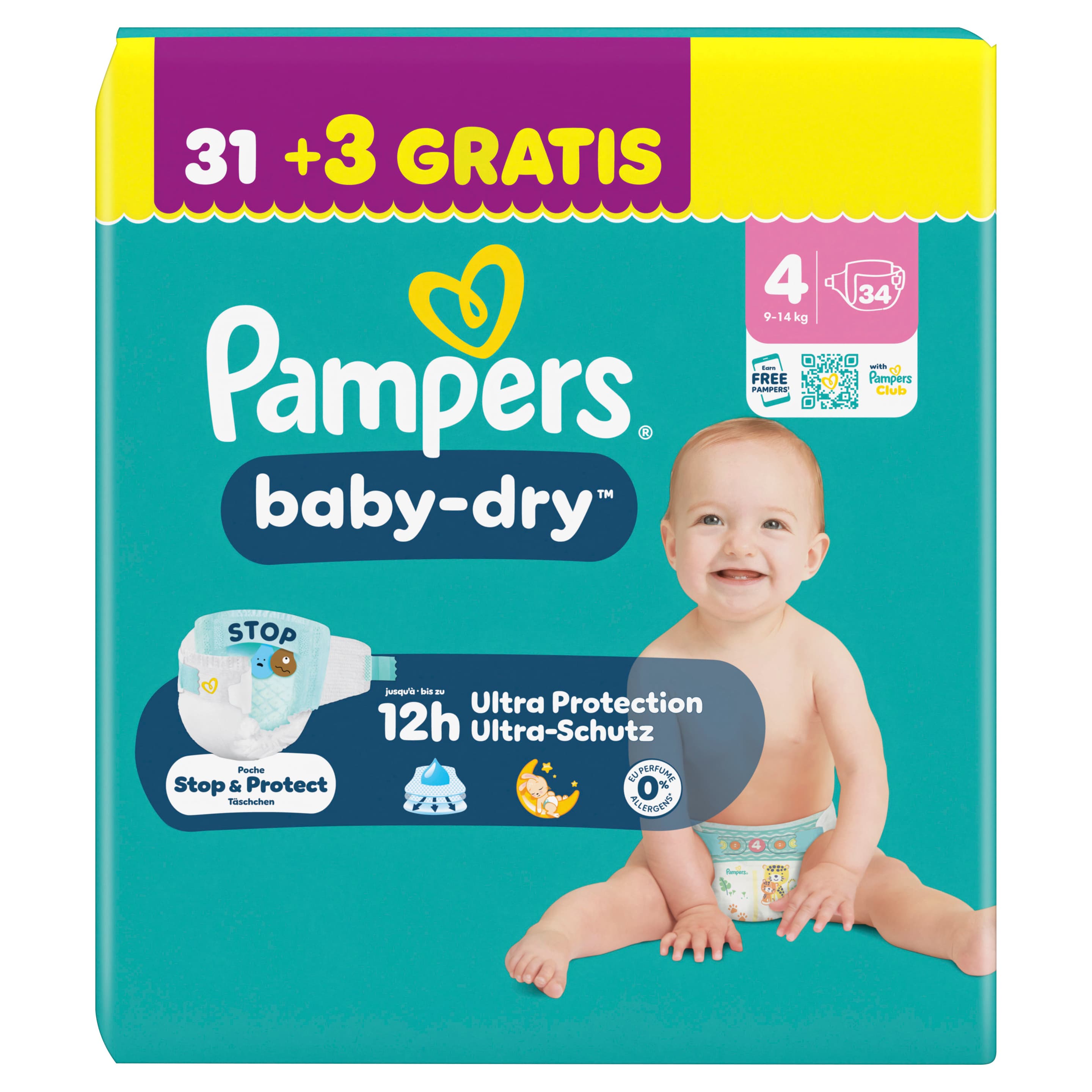Pampers BABY DRY Windeln Gr.4 Maxi 9-14kg
