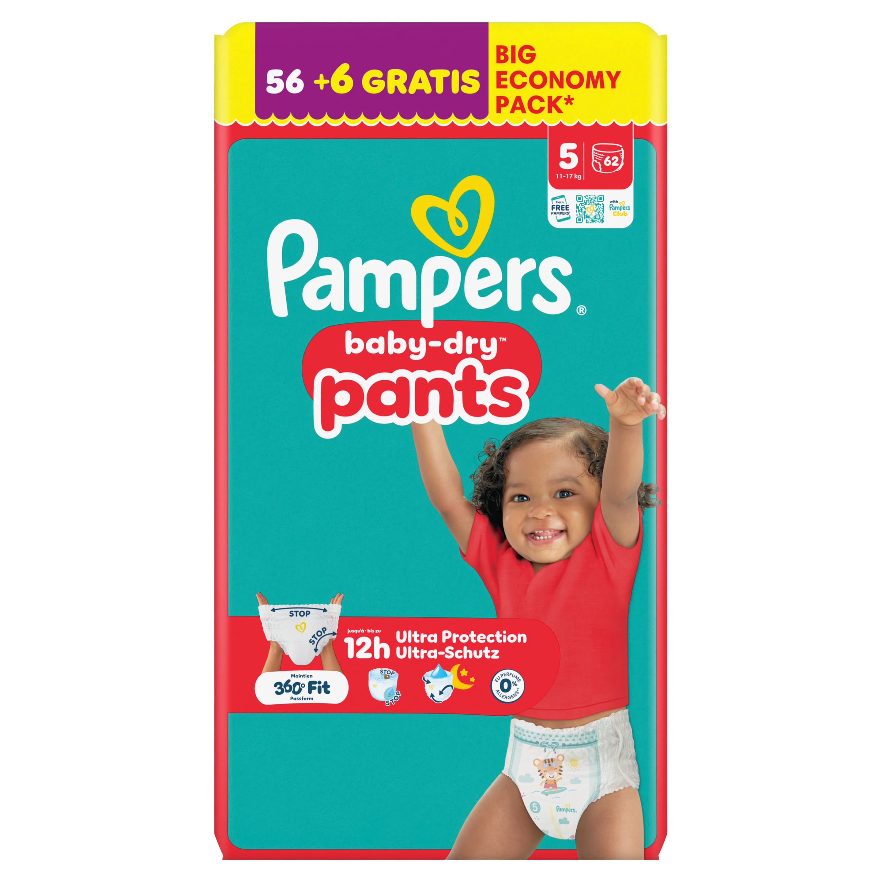 Pampers BABY DRY Windeln Pants Gr.5 Junior 11-17kg Big Economy Pack