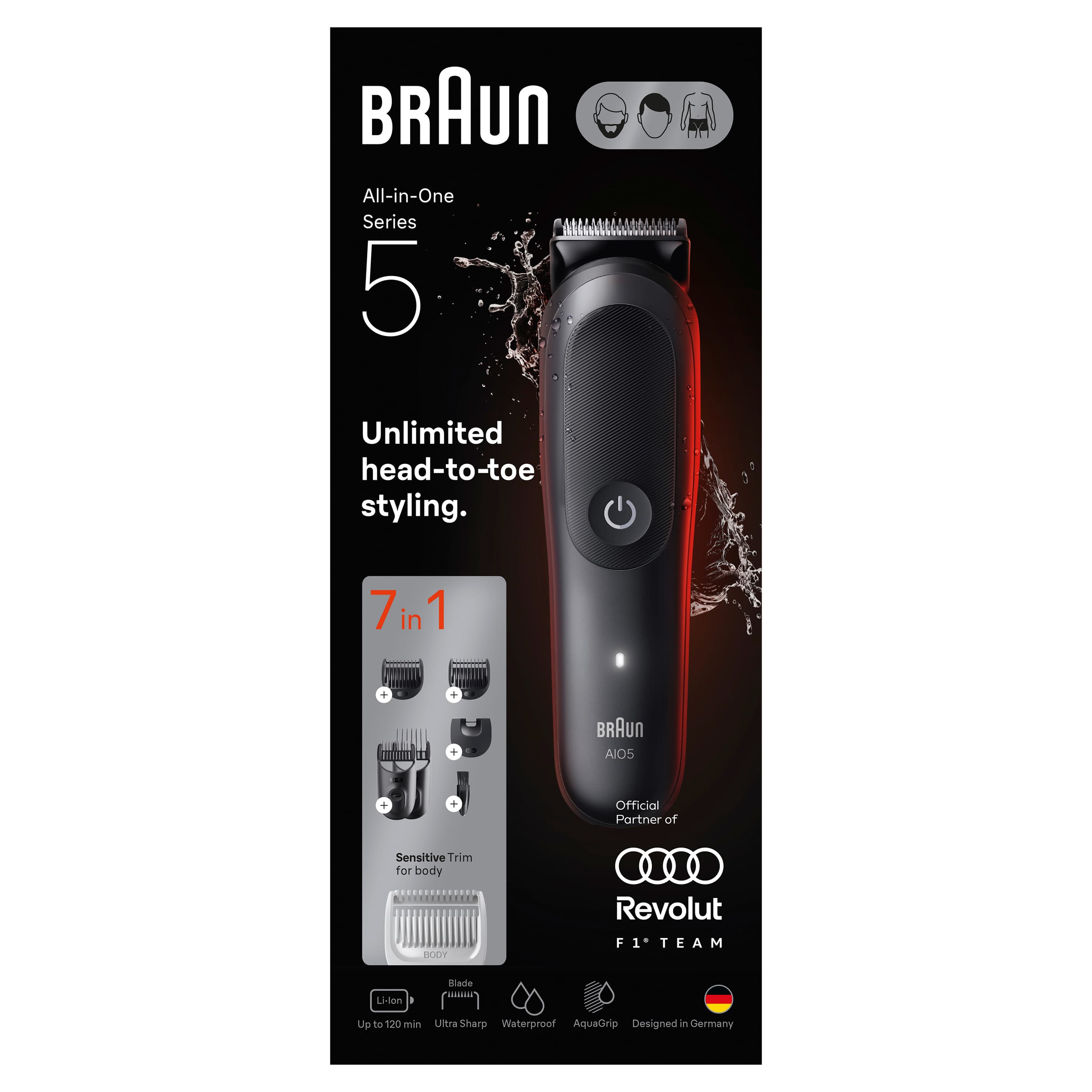 BRAUN Trimmer & Groomer Series 9 All-in-One Style Kit AIO9540 ARF1