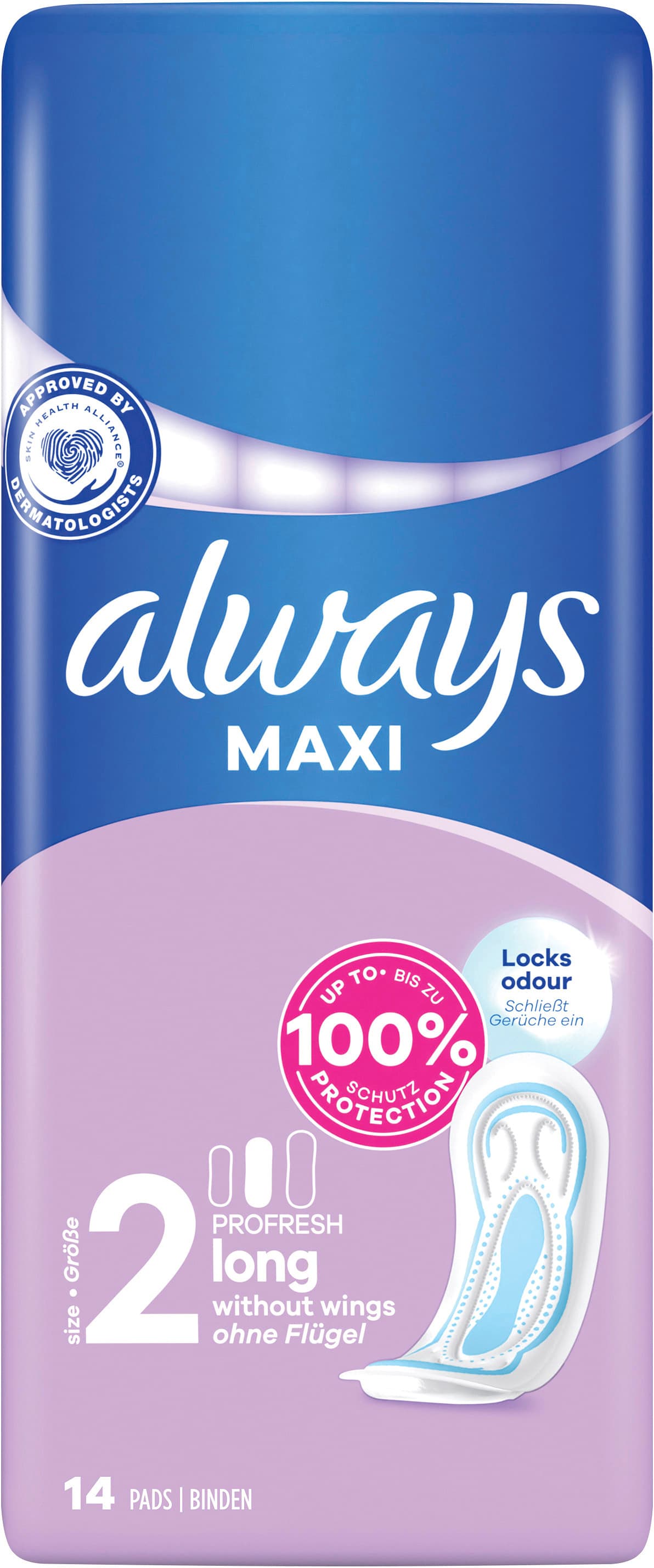 Always MAXI Damenbinden ProFresh Long 14ST