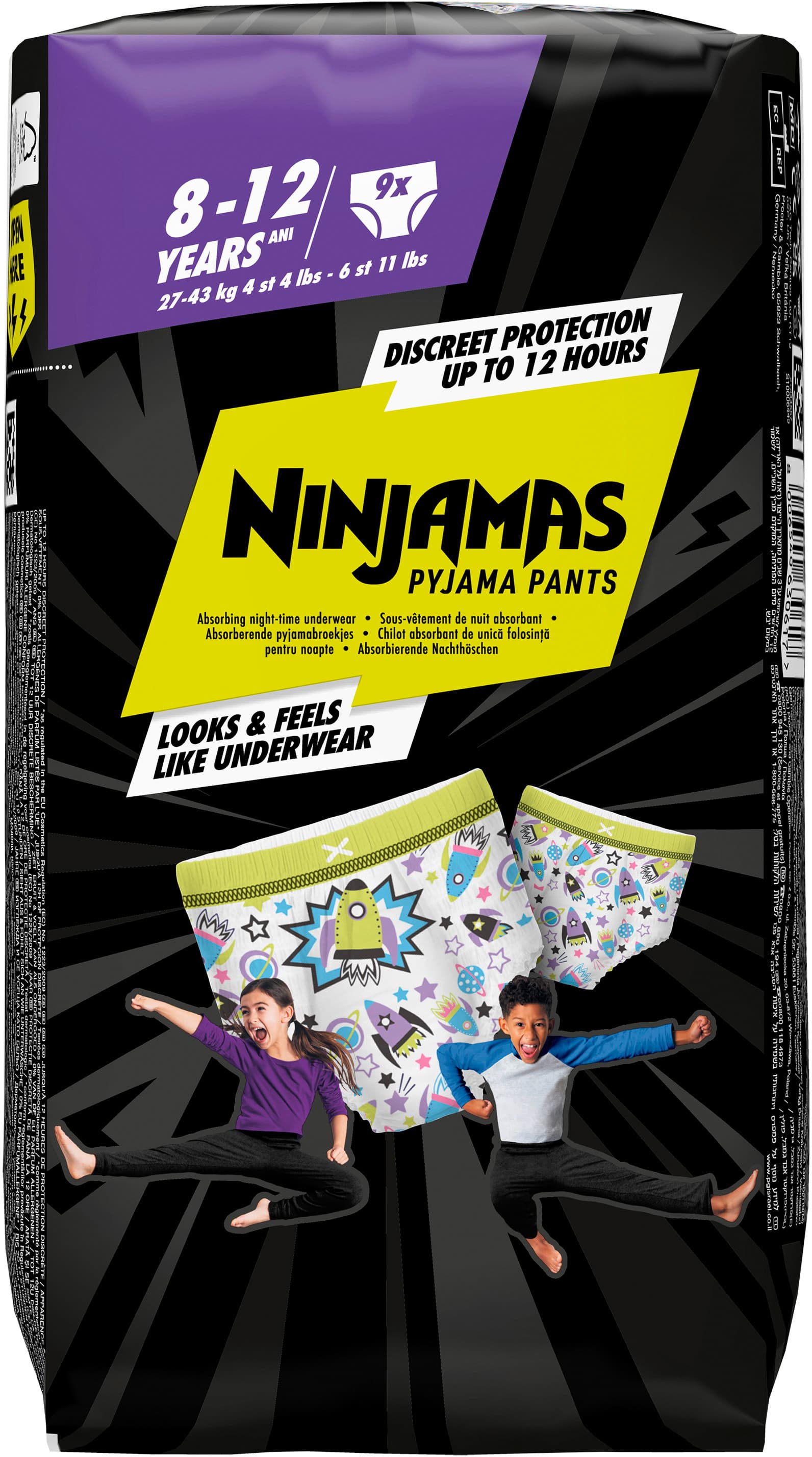 Ninjamas Pyjama Pants für Jungs 8-12 Jahre