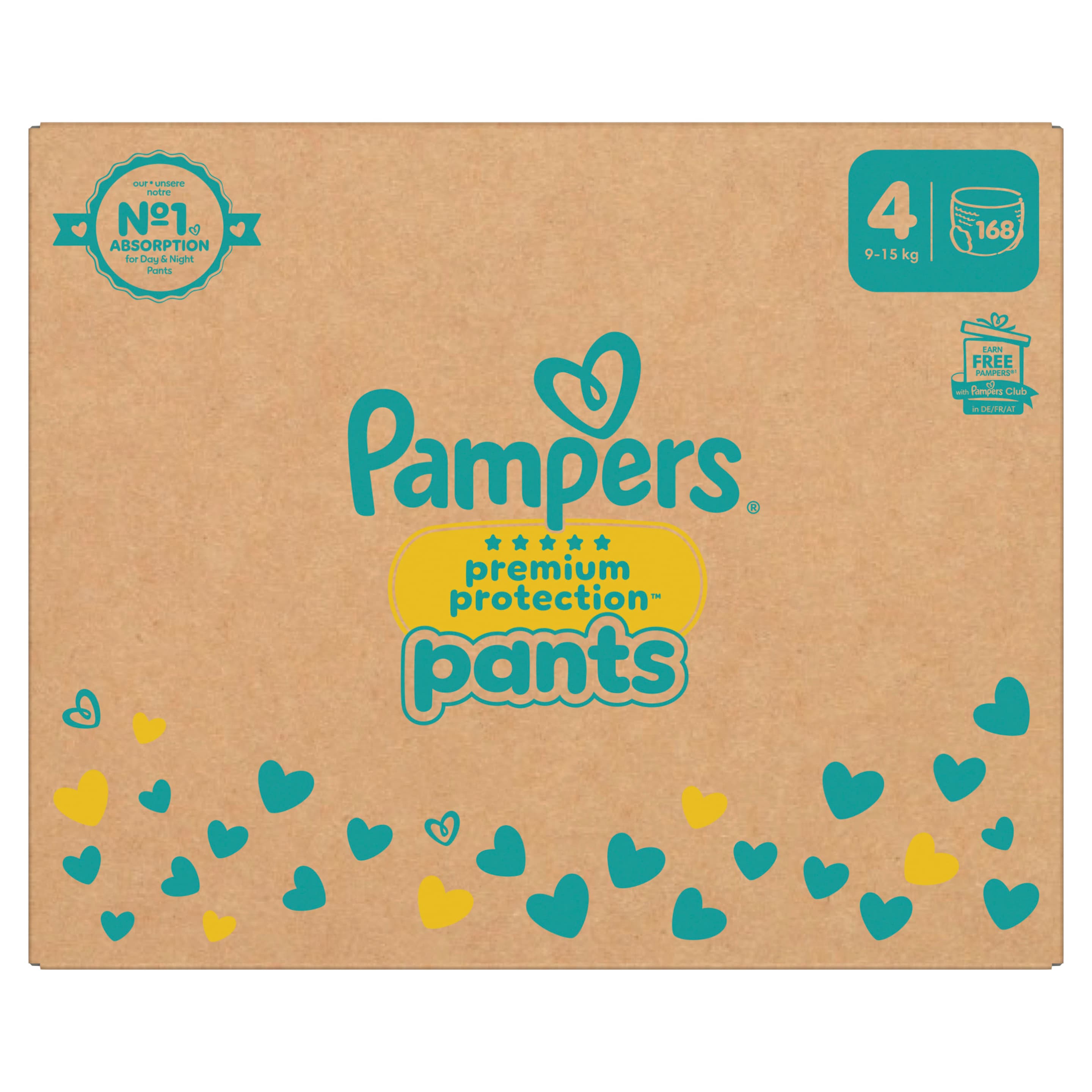 Pampers Premium Protection Pants Windeln Gr.4 9-15kg Monatsbox