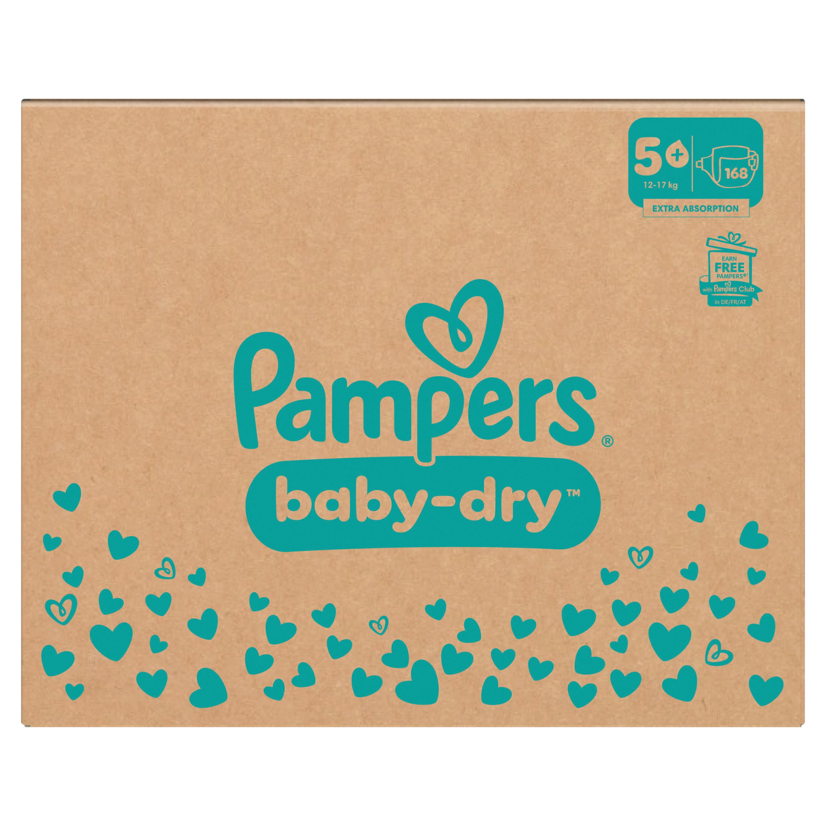 Pampers BABY DRY Windeln Gr.5+ Junior Plus 12-17kg MonatsBox