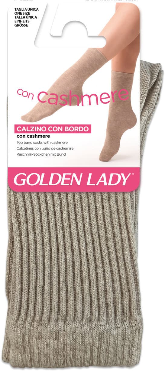 Damen Socken Ribbed Cashmere