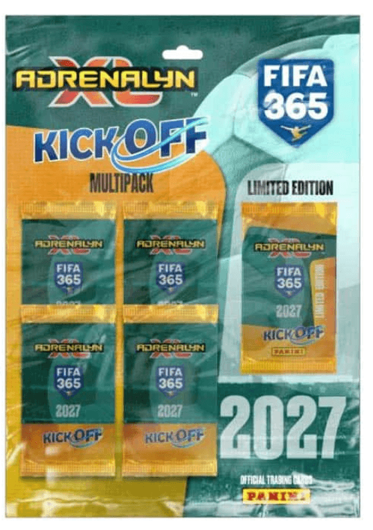 Panini FIFA 365 Adrenalyn XL 2027 Kick-Off Multipack mit 4 Boostern und Limited Edition Card