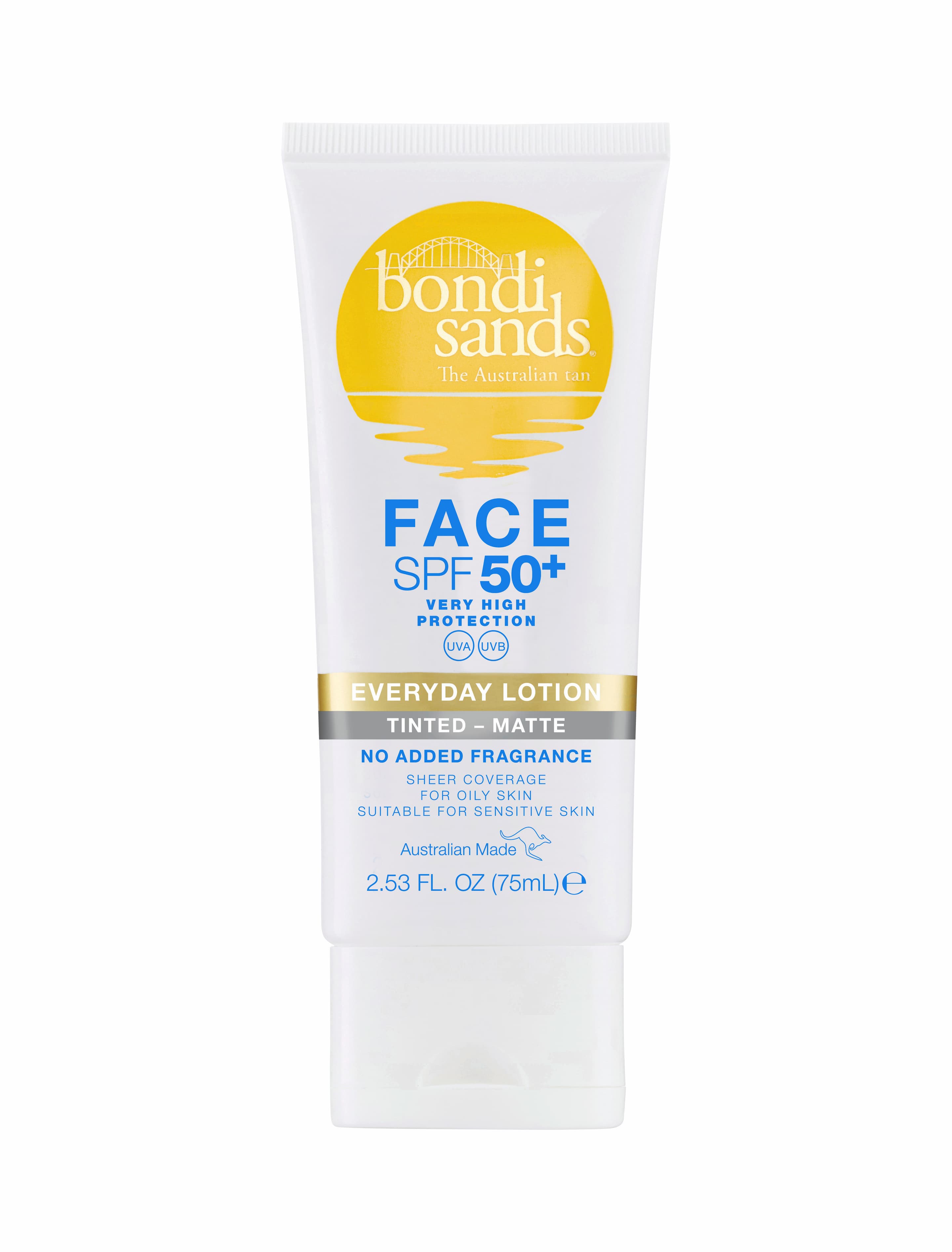 bondi sands Fragrance Free Everyday Matte Tinted Face Lotion SPF 50+