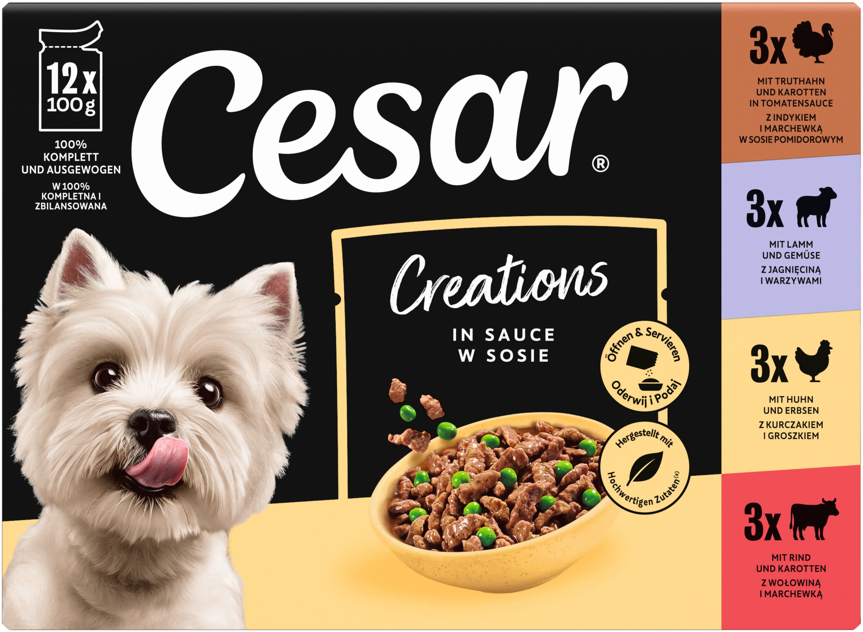 CESAR® CREATIONS in Sauce Multipack 12x100g