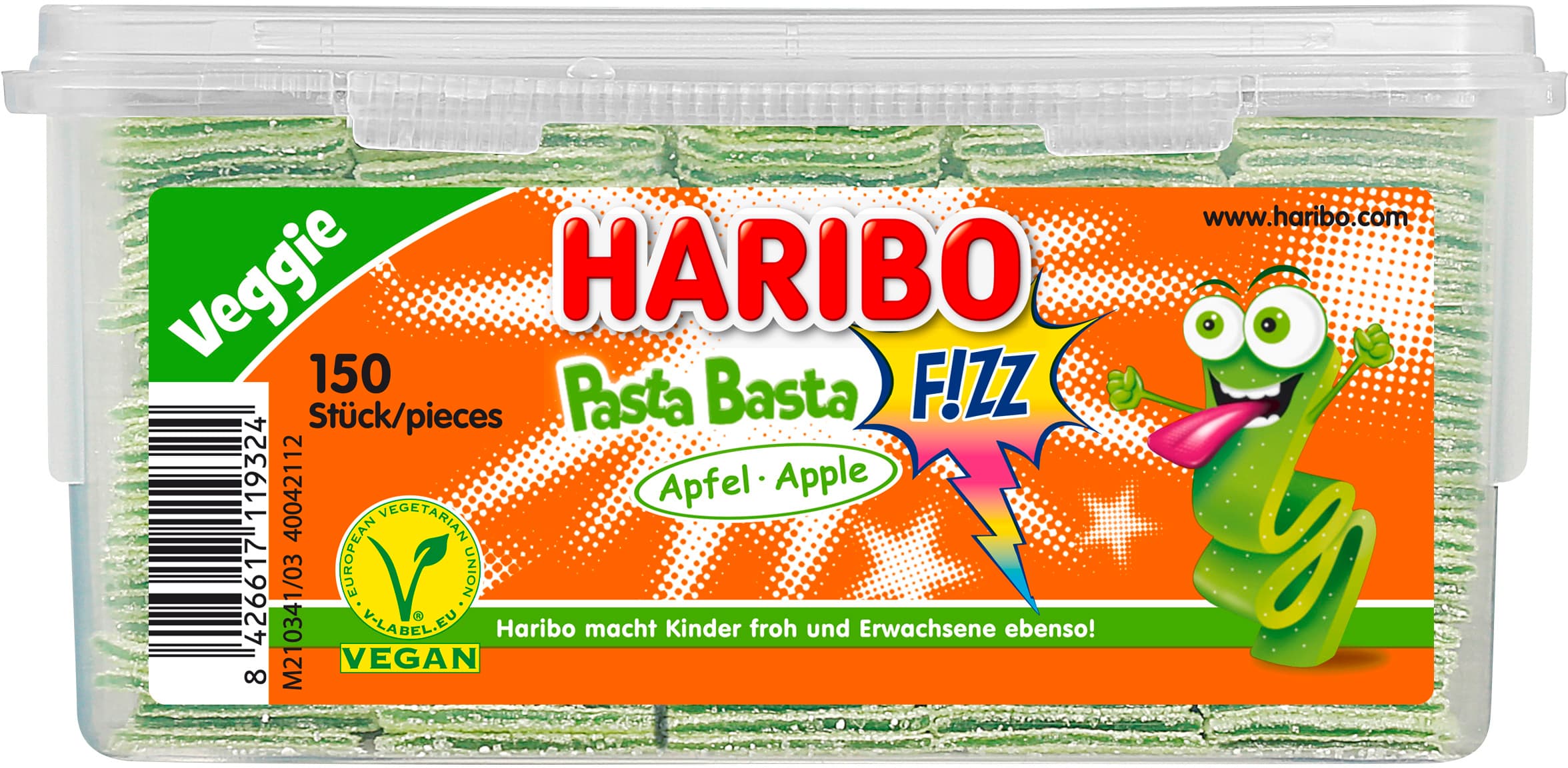 Haribo Fruchtgummi Pasta Basta Apfel Sauer Veggie