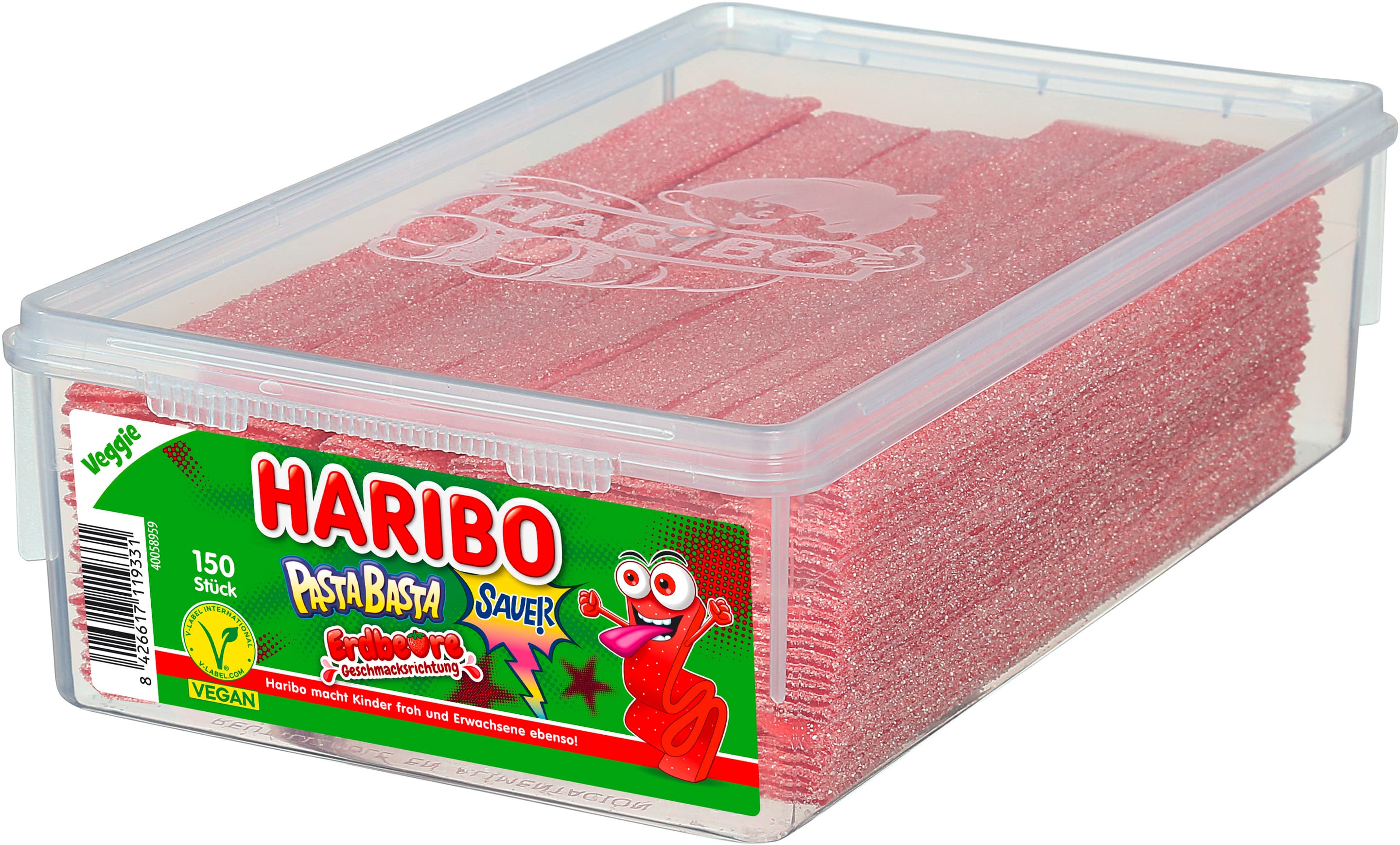 Haribo Fruchtgummi Pasta Basta Erdbeer Sour Veggie