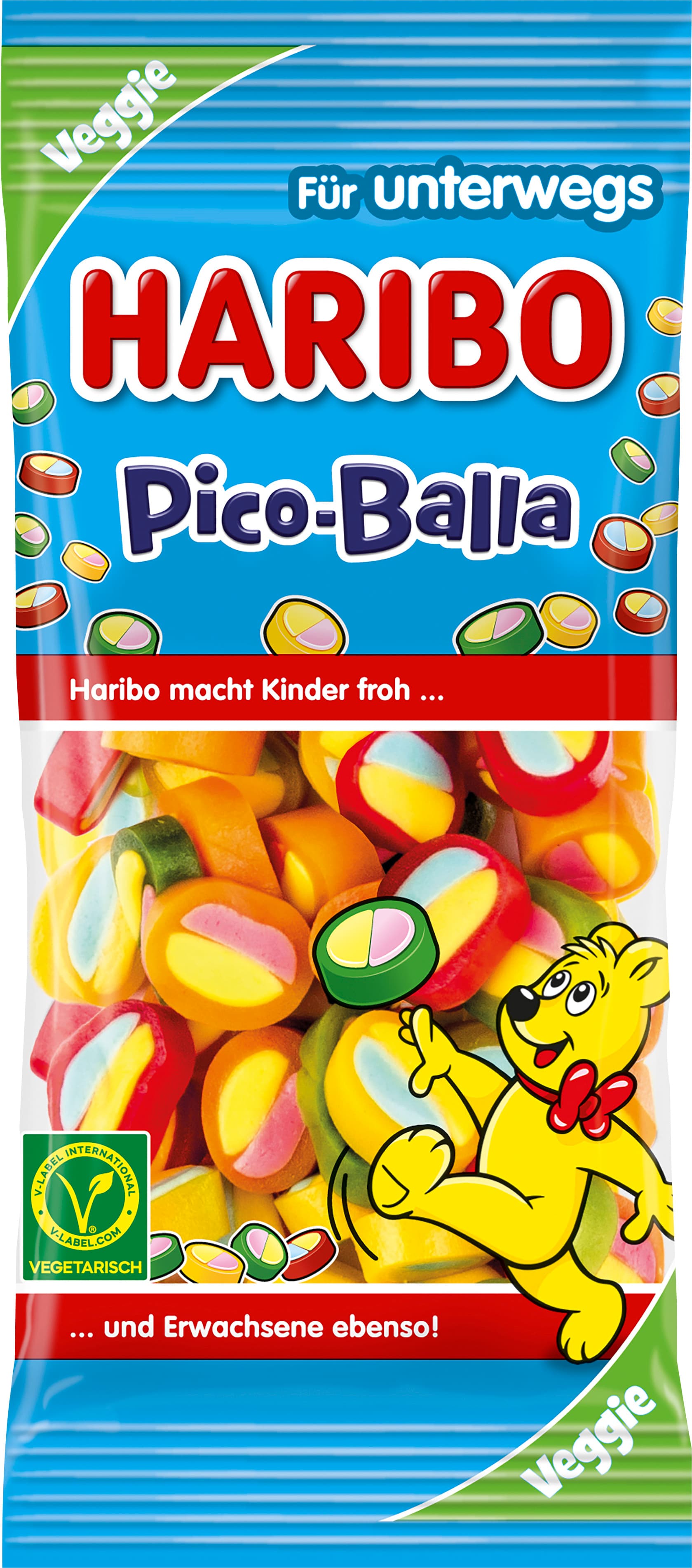 Haribo Fruchtgummi-Konfekt Pico-Balla für unterwegs Veggie