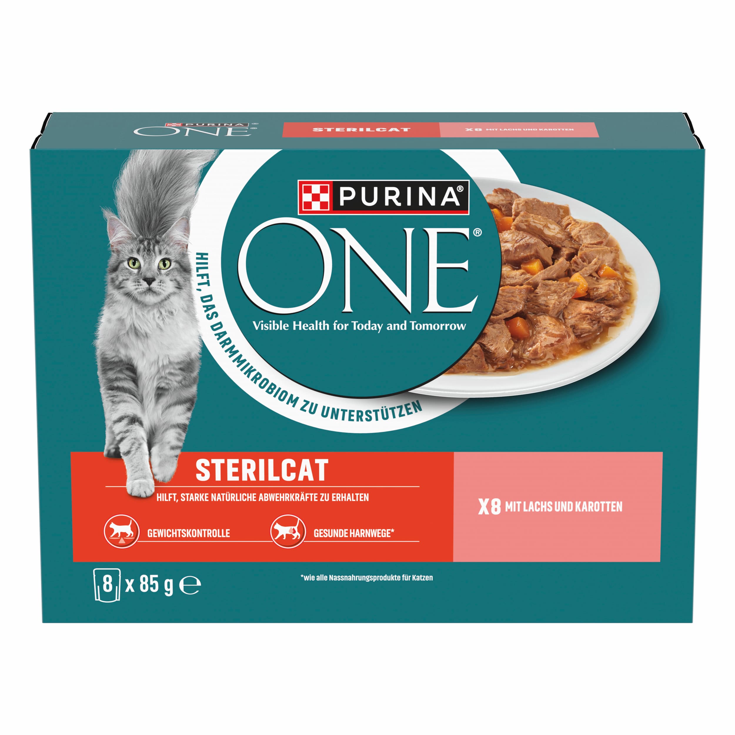 Purina ONE STERILCAT mit Lachs und Karotten Katzennassfutter