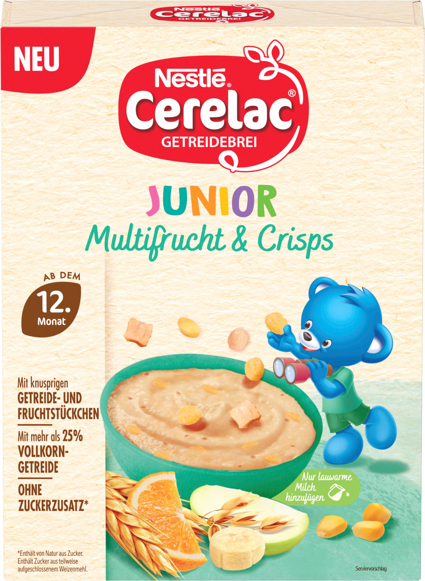Nestlé Cerelac Junior Multifrucht & Crisps Getreidebrei ab dem 12. Monat