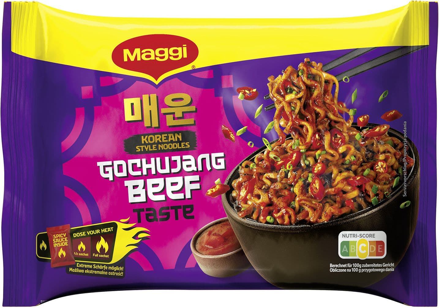MAGGI Korean Style Noodles Gochujang Beef Taste