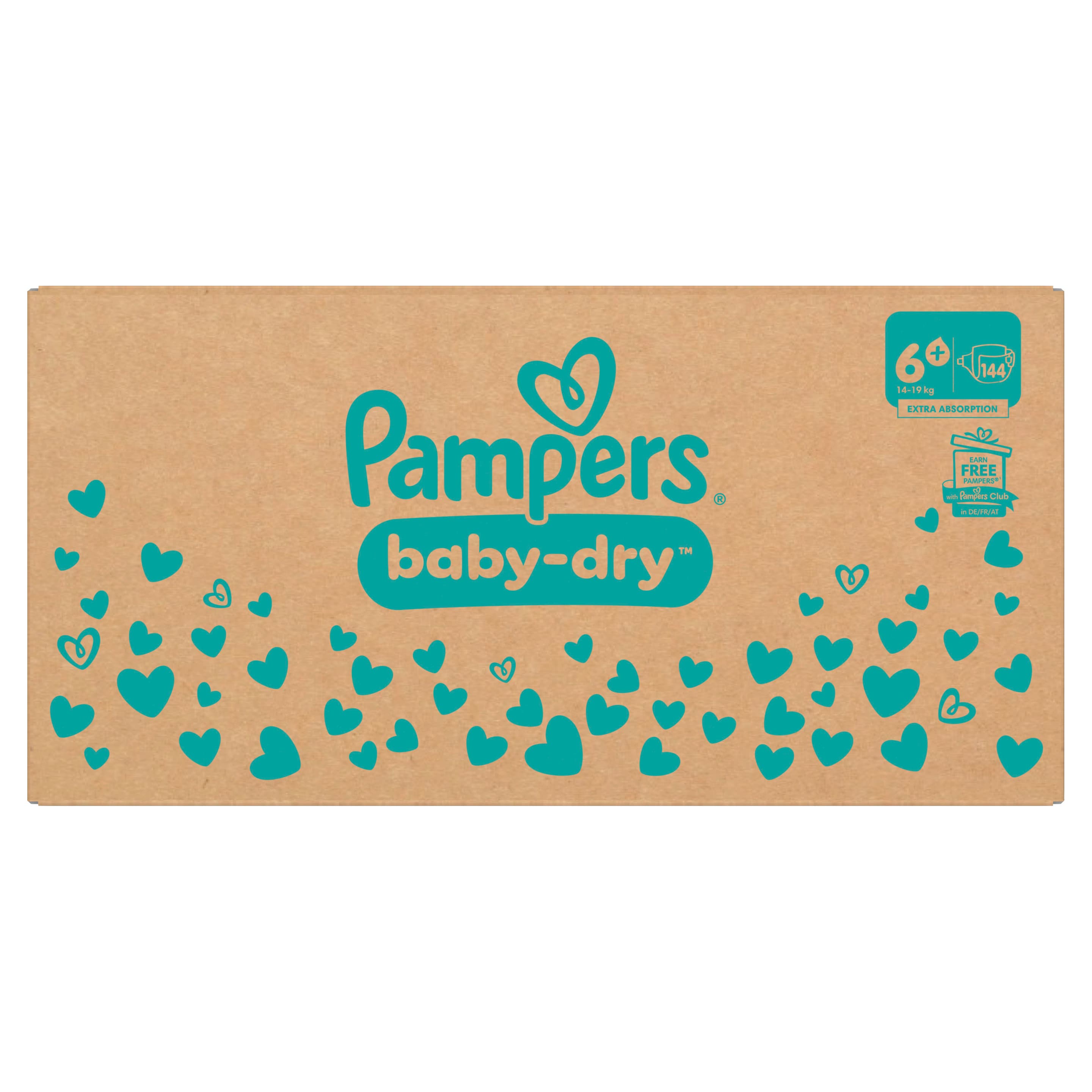 Pampers BABY DRY Windeln Gr.6+ Maxi Plus 14-19kg MonatsBox