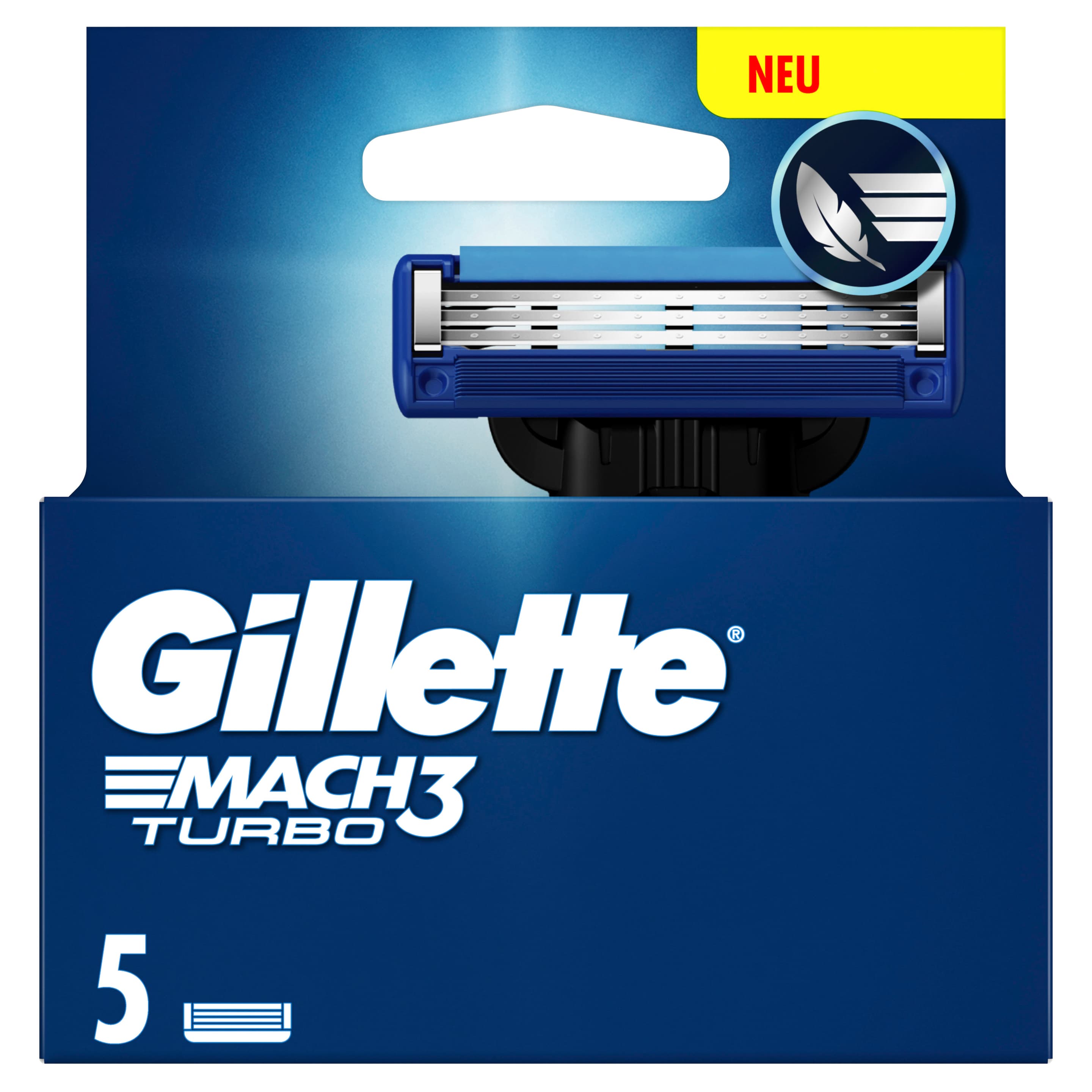 Gillette MACH3 Klingen Turbo 3D 5 Stück