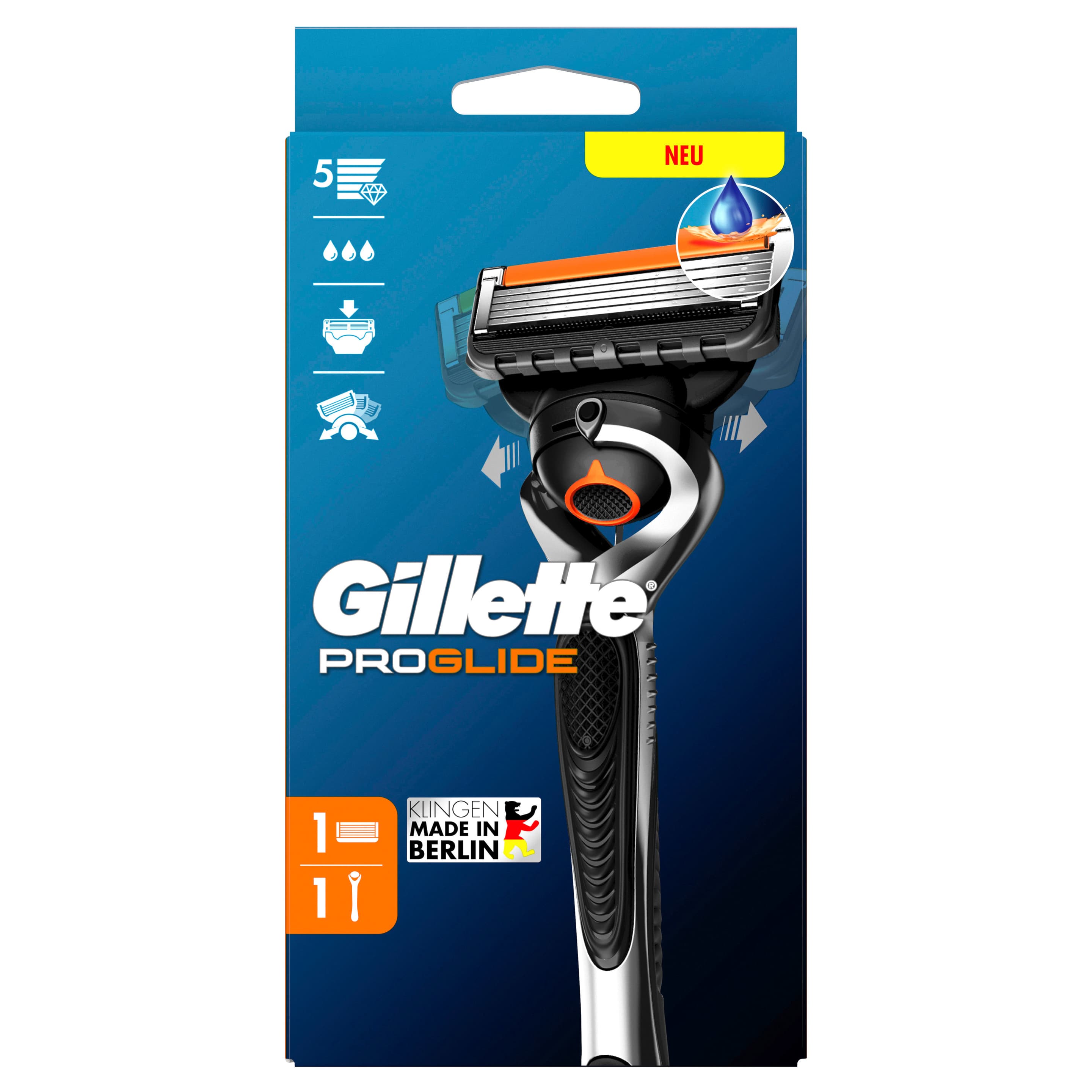Gillette PROGLIDE Rasierer Flexball mit 1ner Klinge