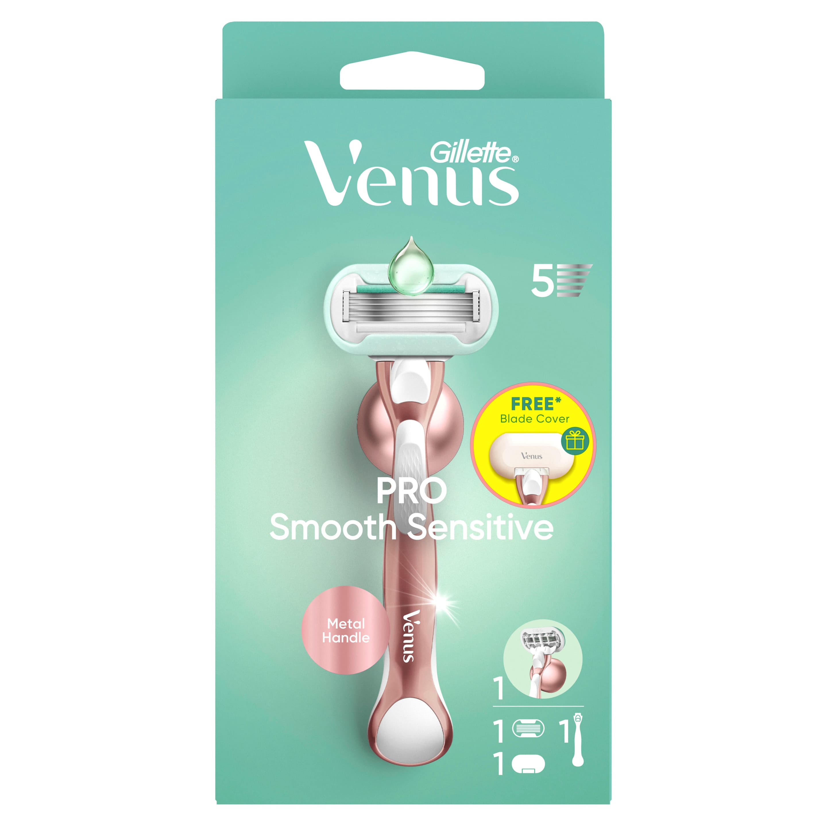 Gillette Venus Rasierer Deluxe Smooth Sensitive Rosegold