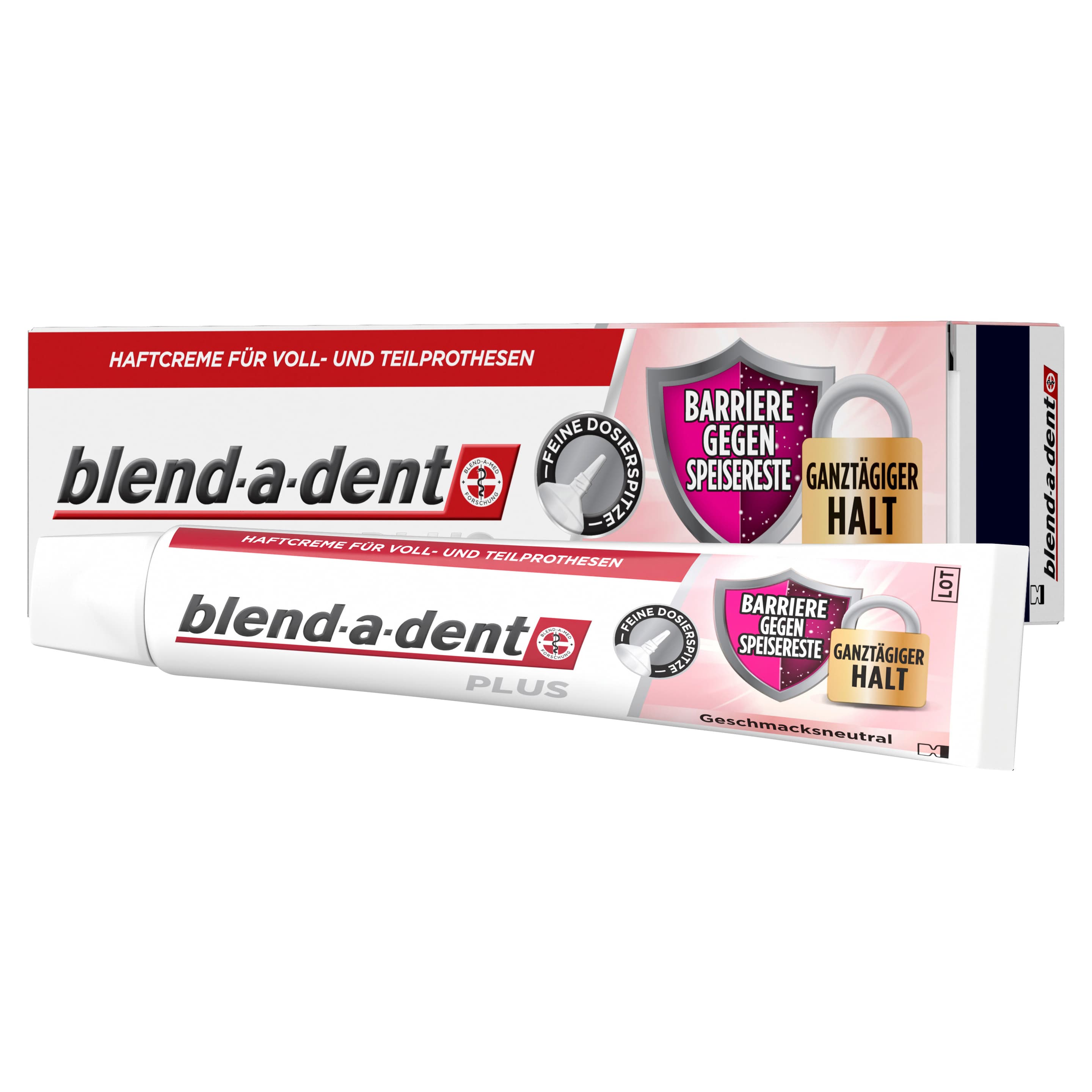 Blend-A-Dent PLUS Haftcreme Barriere gegen Speisereste - Geschmacksneutral