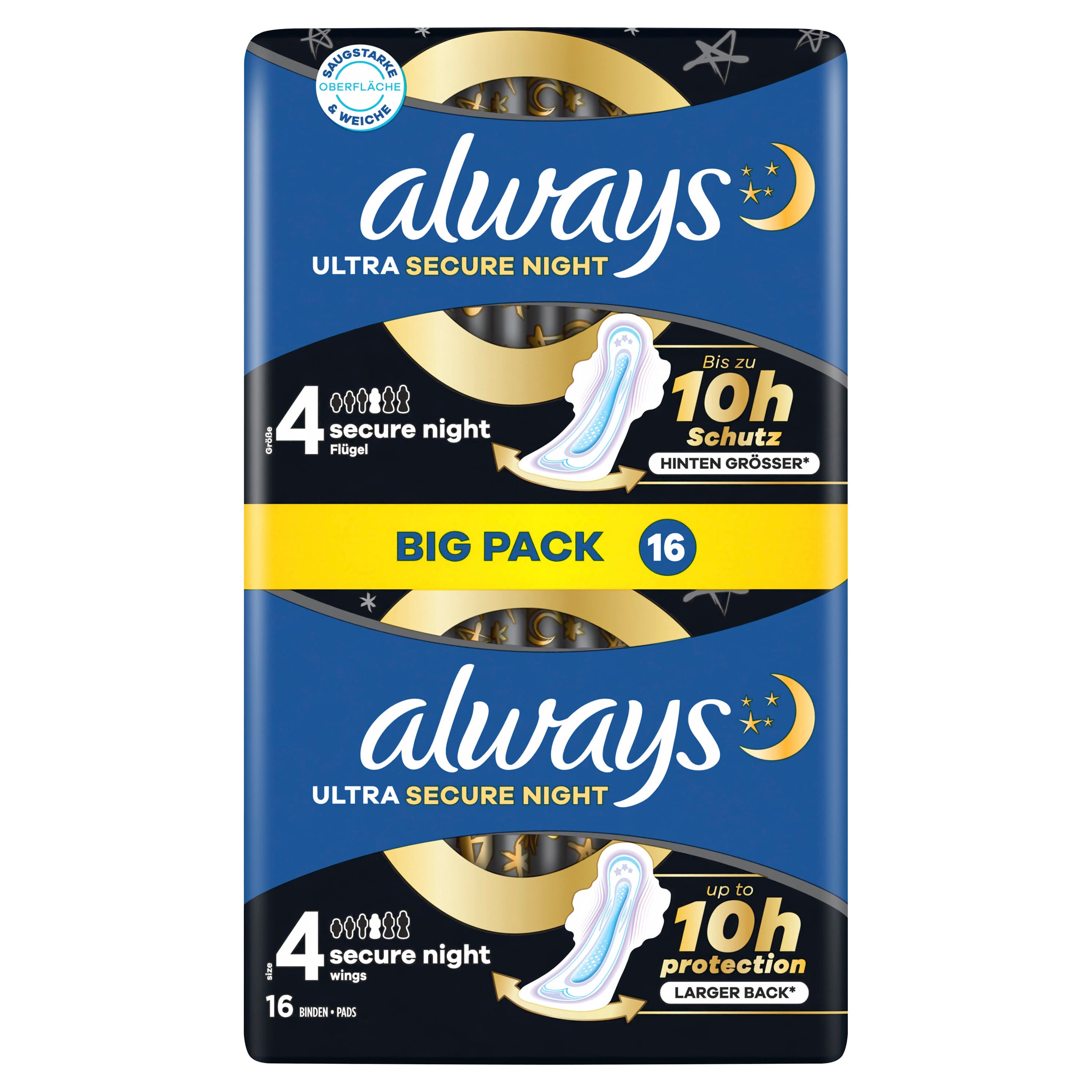 Always ultra Damenbinden Secure Night mit Flügeln BigPack