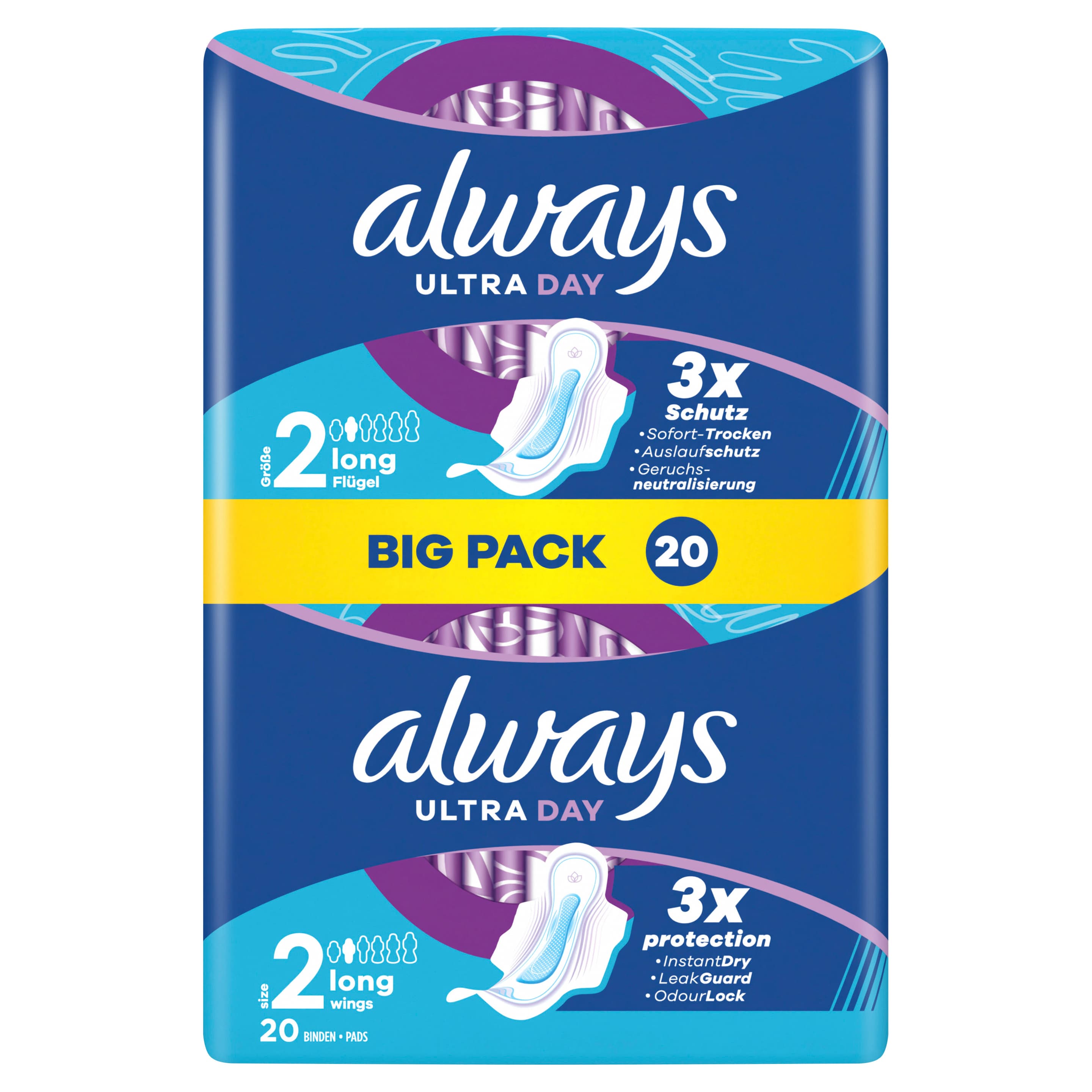 Always ultra Damenbinden Long mit Flügeln BigPack