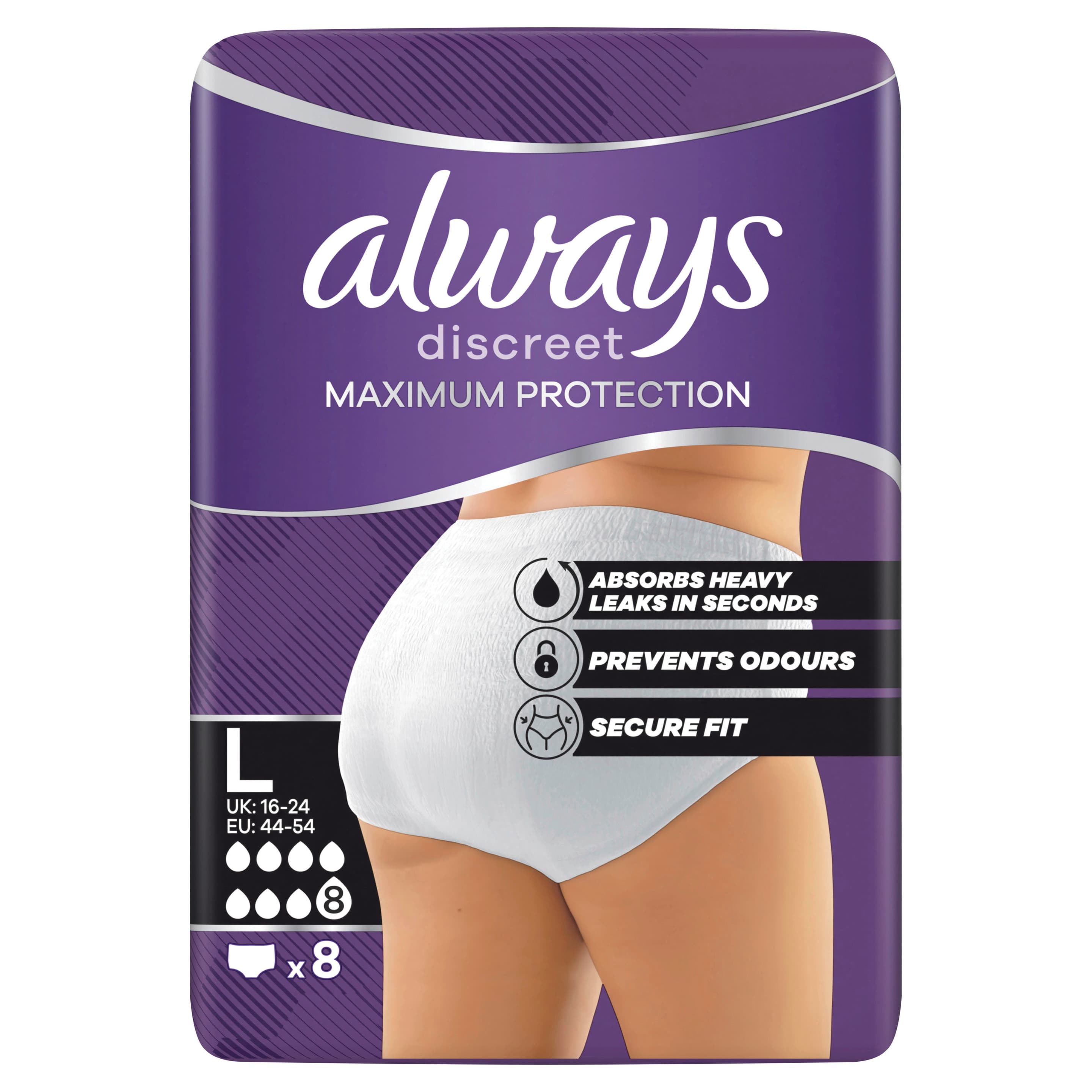 Always Discreet Inkontinenz Pants Maximum Protection L
