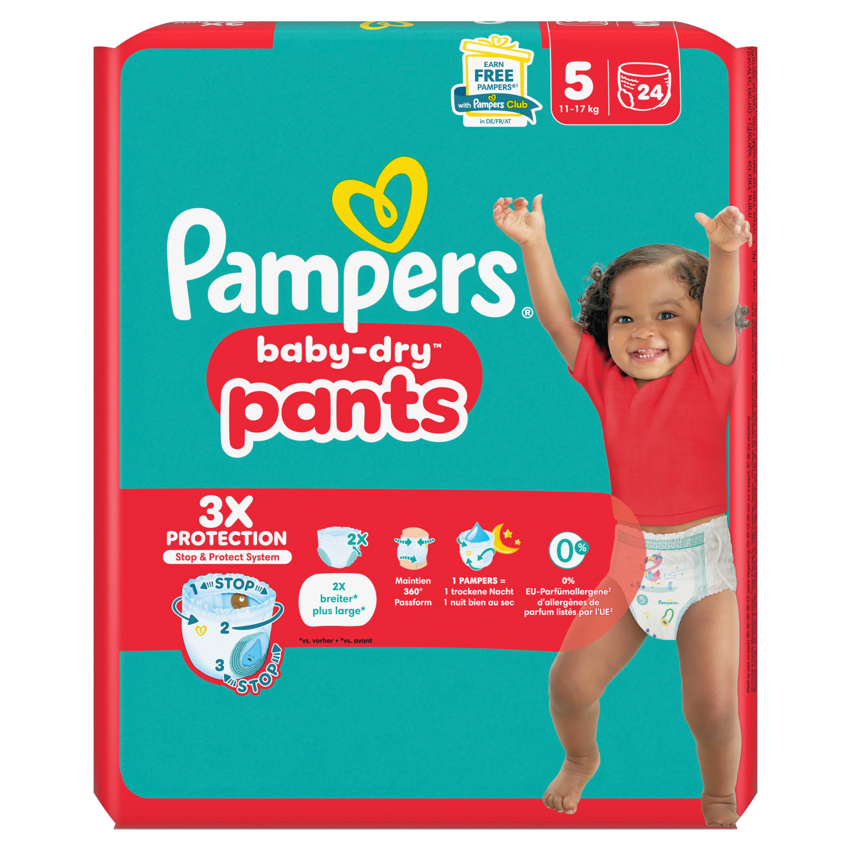 Pampers Baby Dry Pants Windeln Gr.5 Junior 11-17kg Single Pack