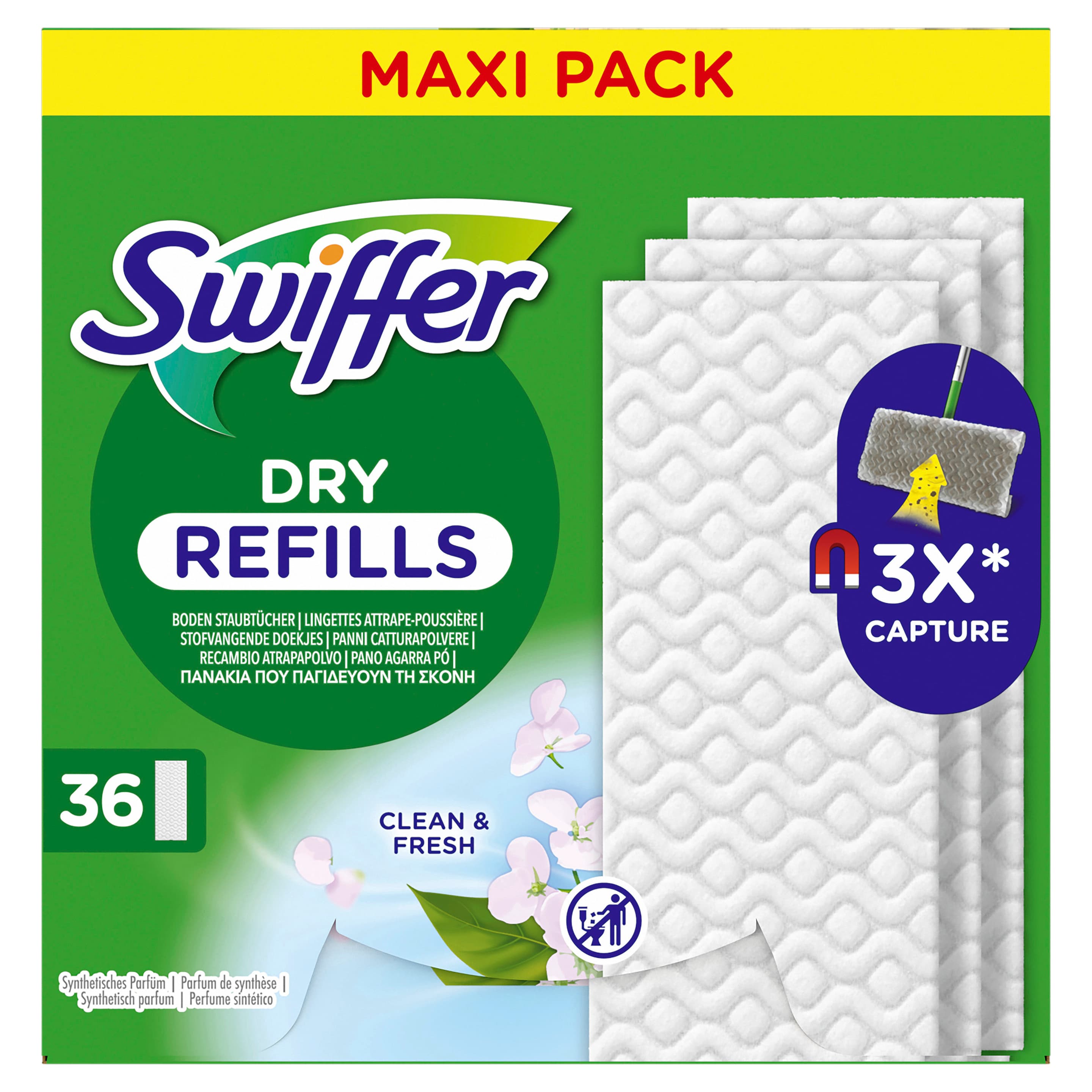 Swiffer Wischtücher trocken Nachfüllpackung mit Duft