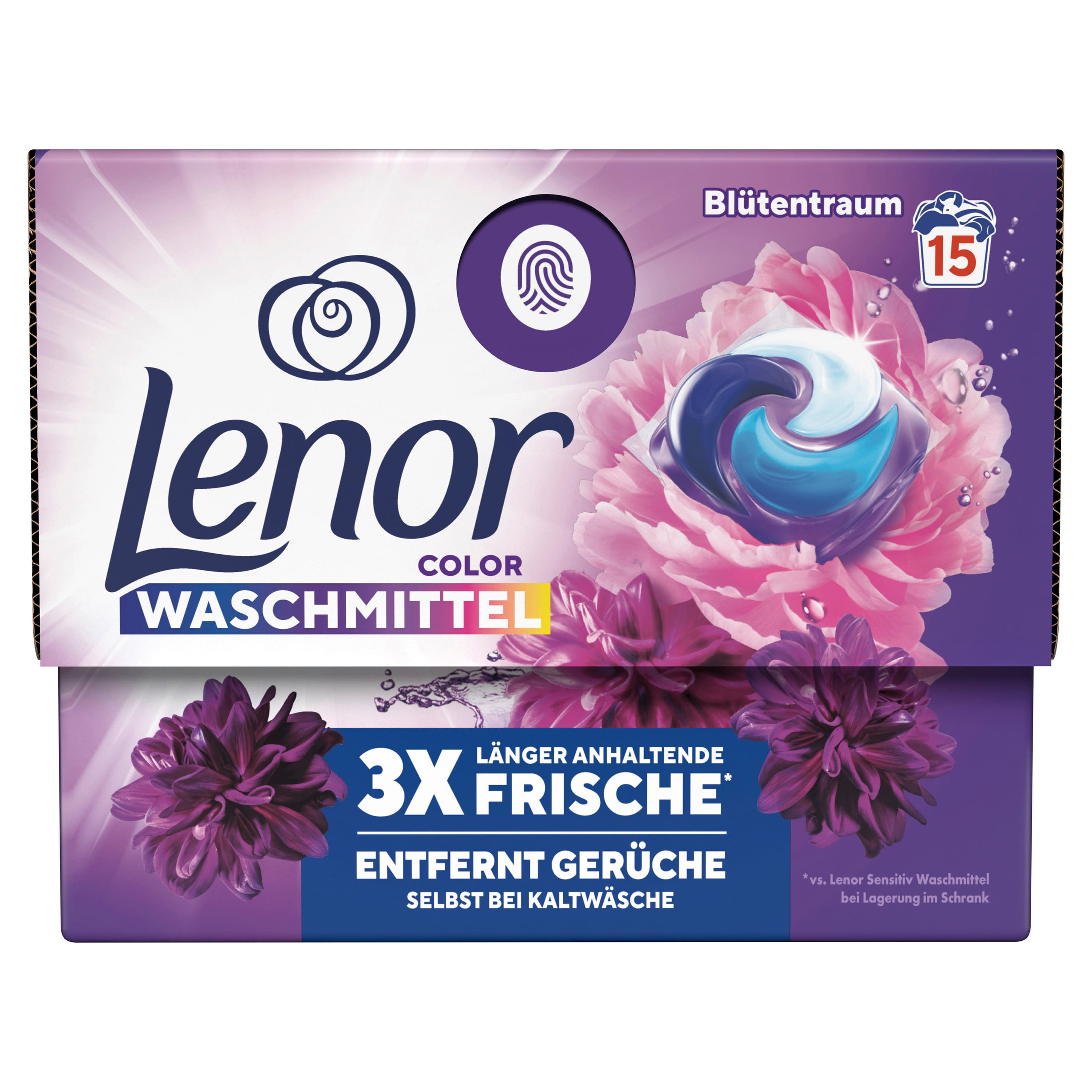 Lenor Vollwaschmittel Flüssig All-in-1 Pods Blütentraum