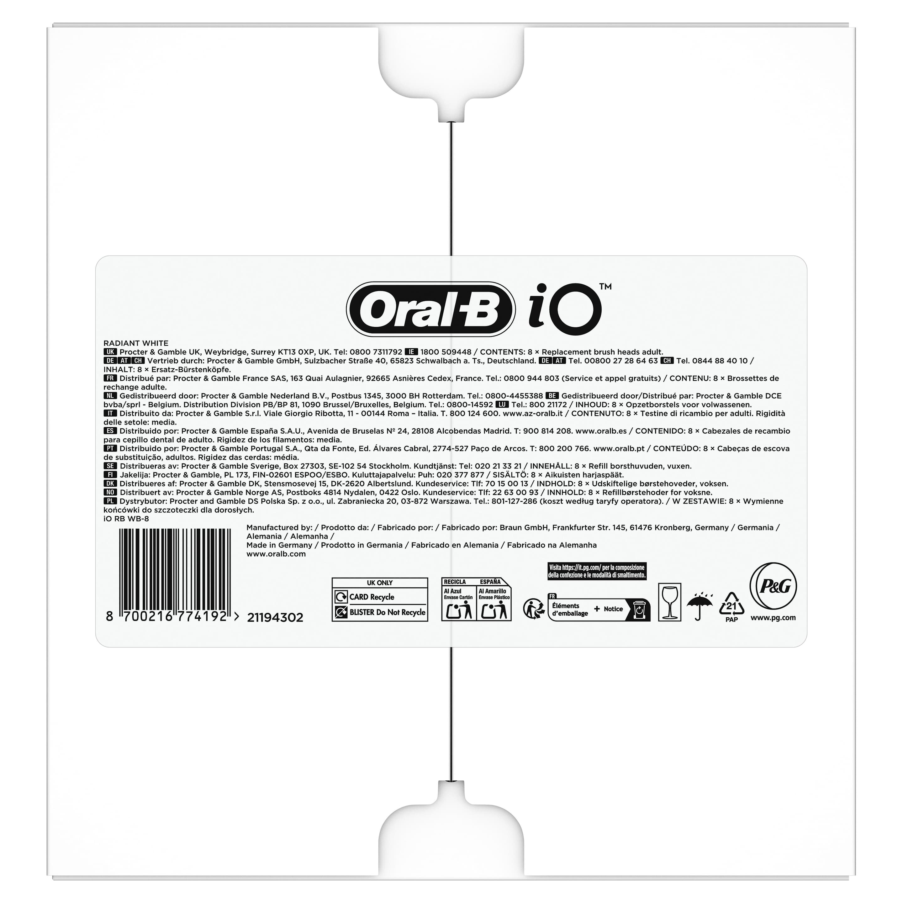Oral-B iO Strahlendes Weiss Aufsteckbürsten