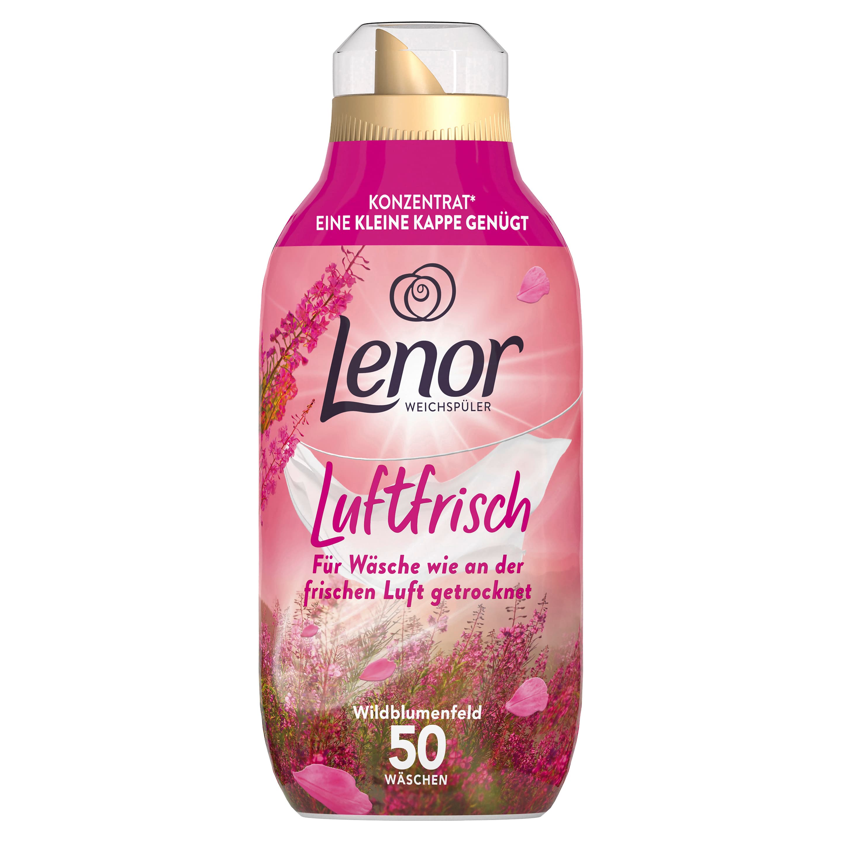 Lenor Weichspüler Konzentrat Luftfrisch Flasche Wildblumenfeld