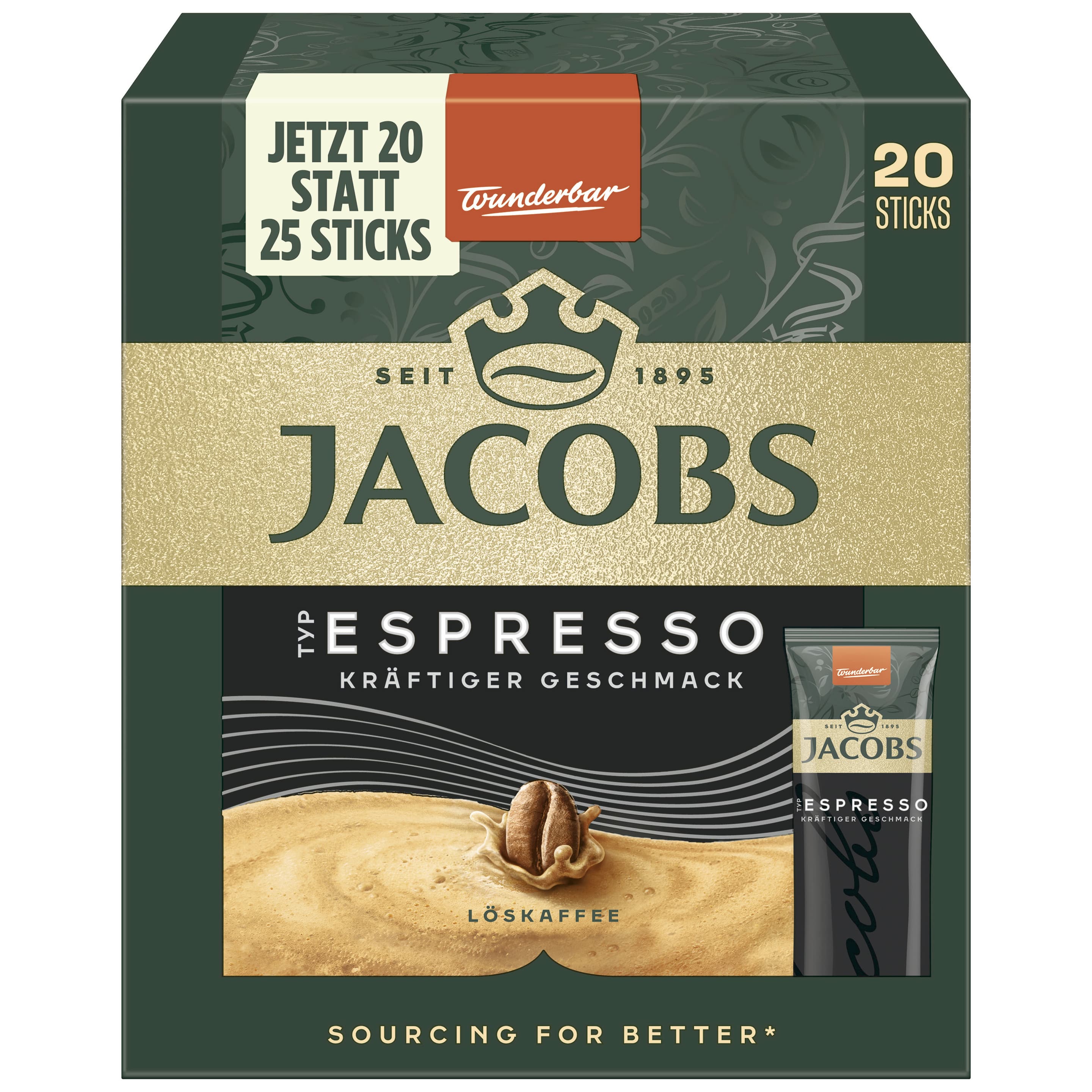 JACOBS Espresso Eintassenportion Sticks