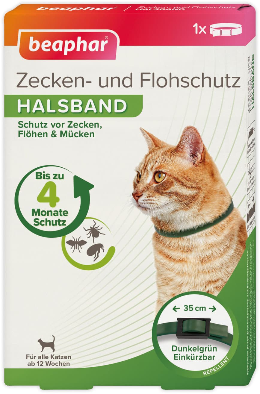 beaphar Katzenzubehör Zecken-u. Flohhalsband