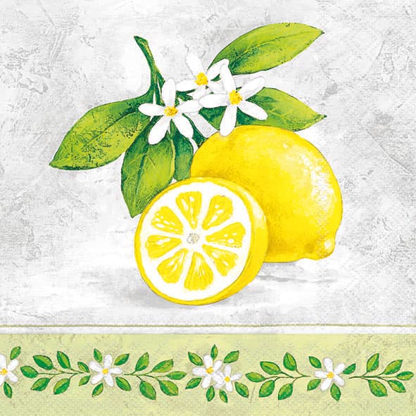 Ambiente Servietten Lemon Branch 33x33cm