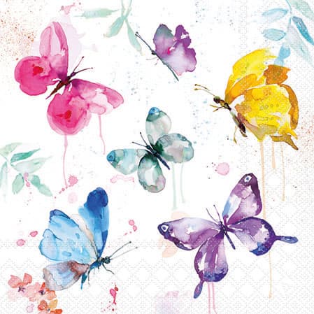 Ambiente Servietten Butterfly Collection 25x25cm