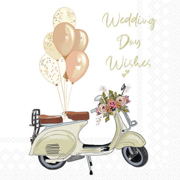Bella Casa Servietten Wedding Day Wishes 33x33cm
