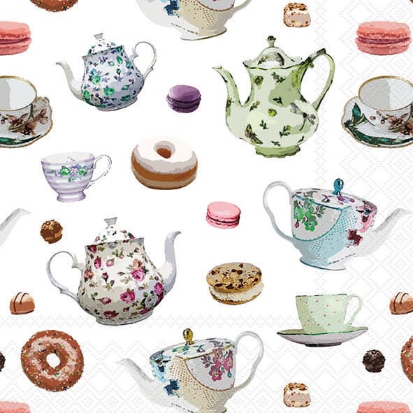 Ambiente Servietten Classic Tea Pots 33x33cm