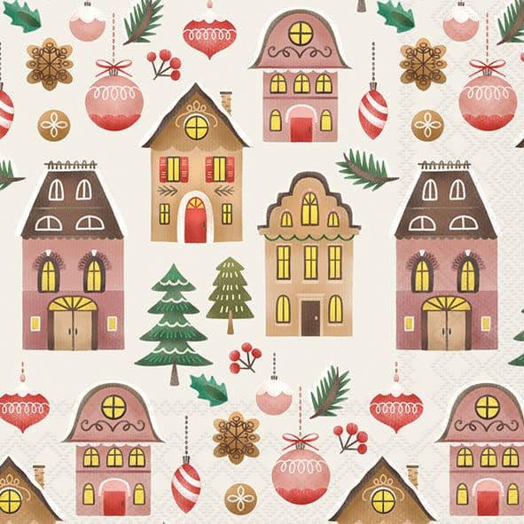 Bella Casa Servietten Christmas at Home 33x33cm