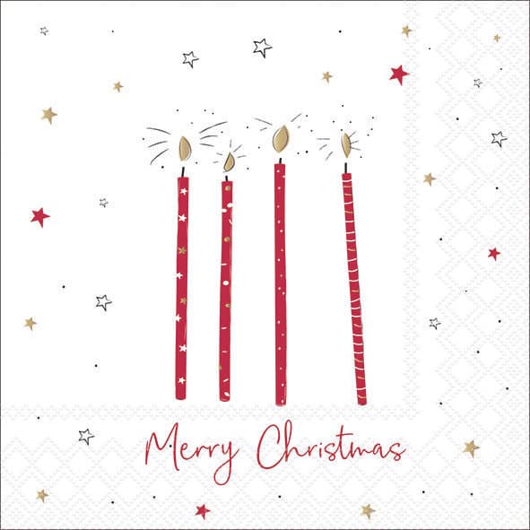 Ambiente Servietten X-Mas Candles 33x33cm