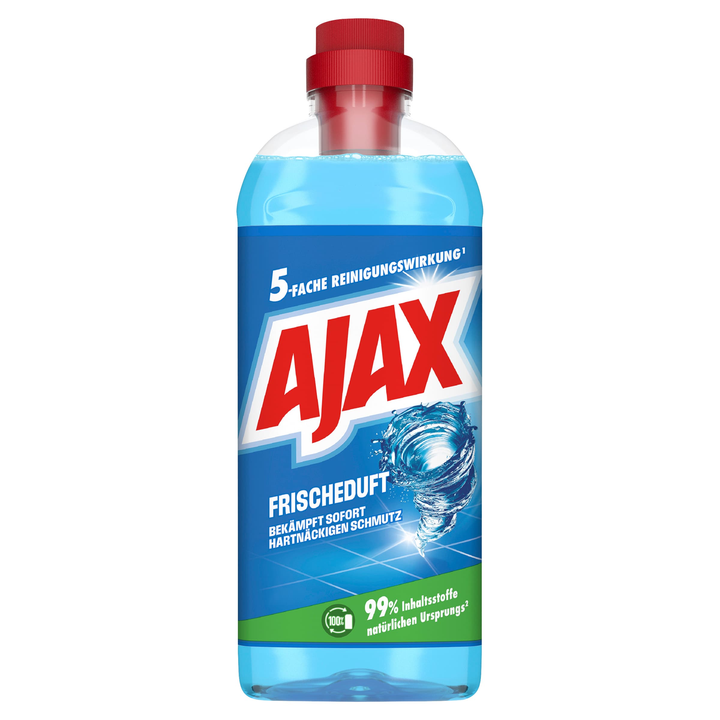 Ajax Allzweckreiniger Frischeduft - Multi-Oberflächen Bodenreiniger, Formel 93% biologisch abbaubar