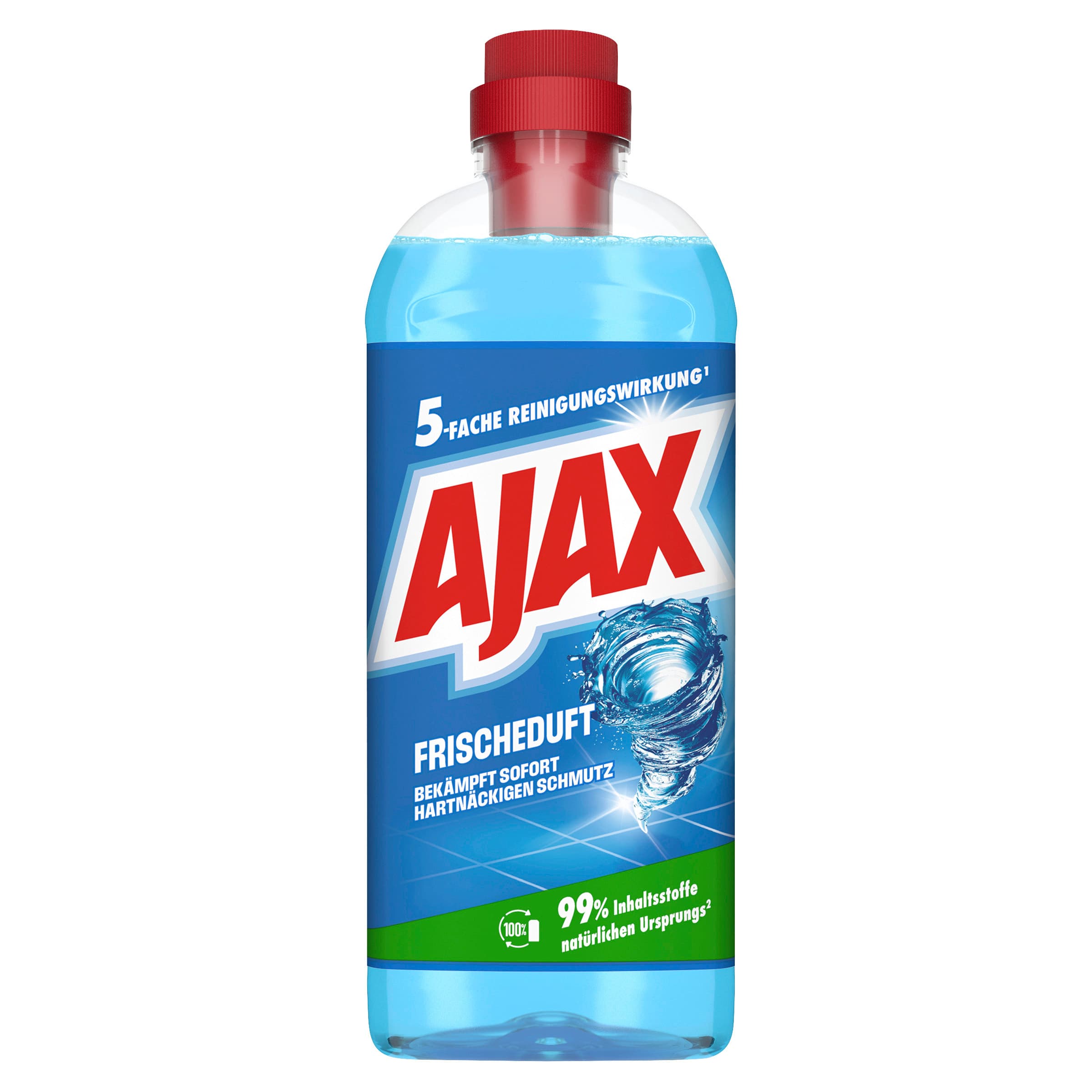 Ajax Allzweckreiniger Frischeduft - Multi-Oberflächen Bodenreiniger, Formel 93% biologisch abbaubar