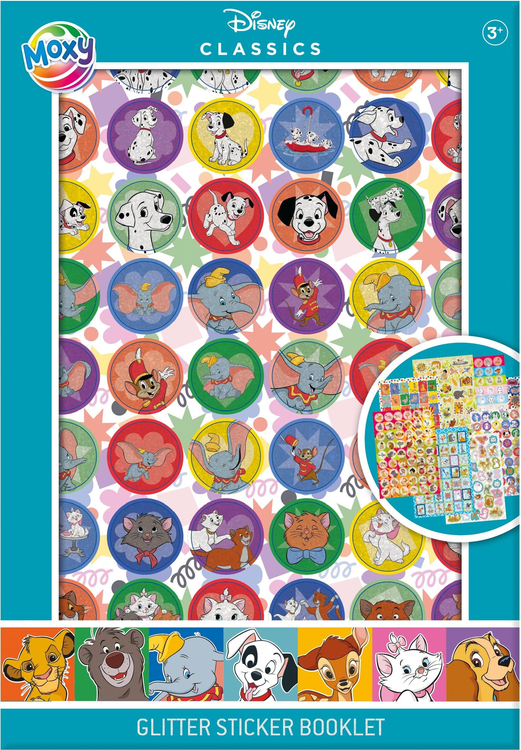 Moxy Disney Classics Glitzer-Stickerbuch A5 ab 3 Jahren