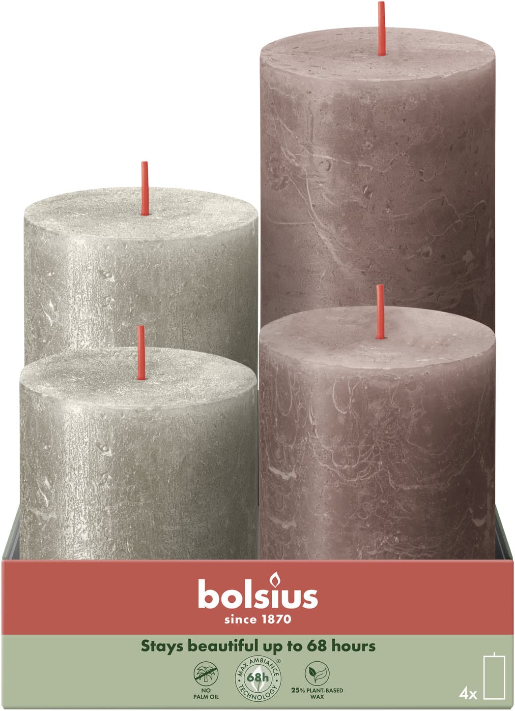 bolsius Adventskerzen Rustik
