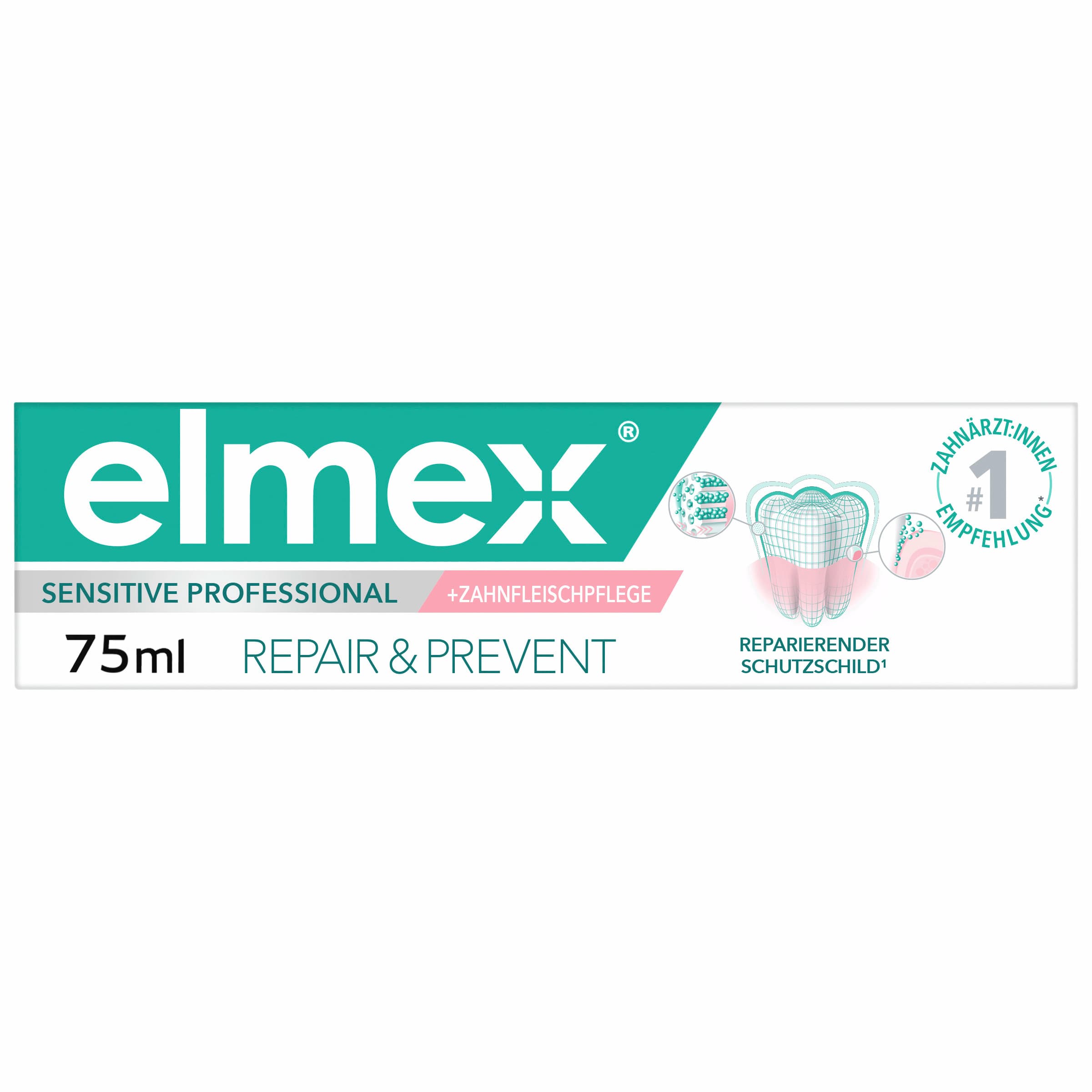 elmex Zahnpasta Sensitive Professional Repair & Prevent – Sofortige* Schmerzlinderung und anhaltende Prävention