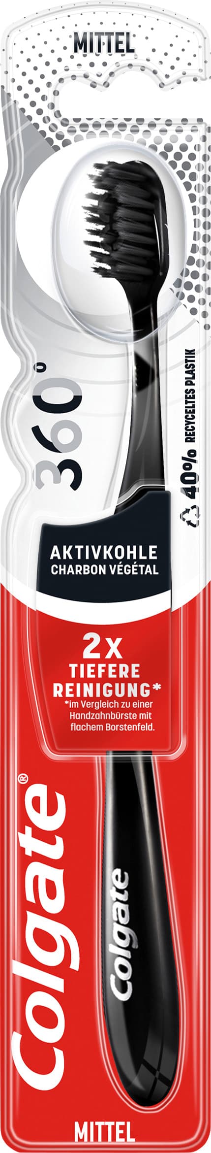 Colgate 360° Aktivkohle Zahnbürste Mittel