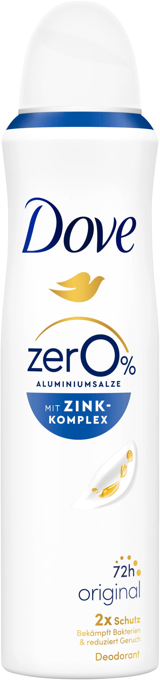 Dove Deodorant-Spray mit Zink-Komplex Original 0% Aluminiumsalze