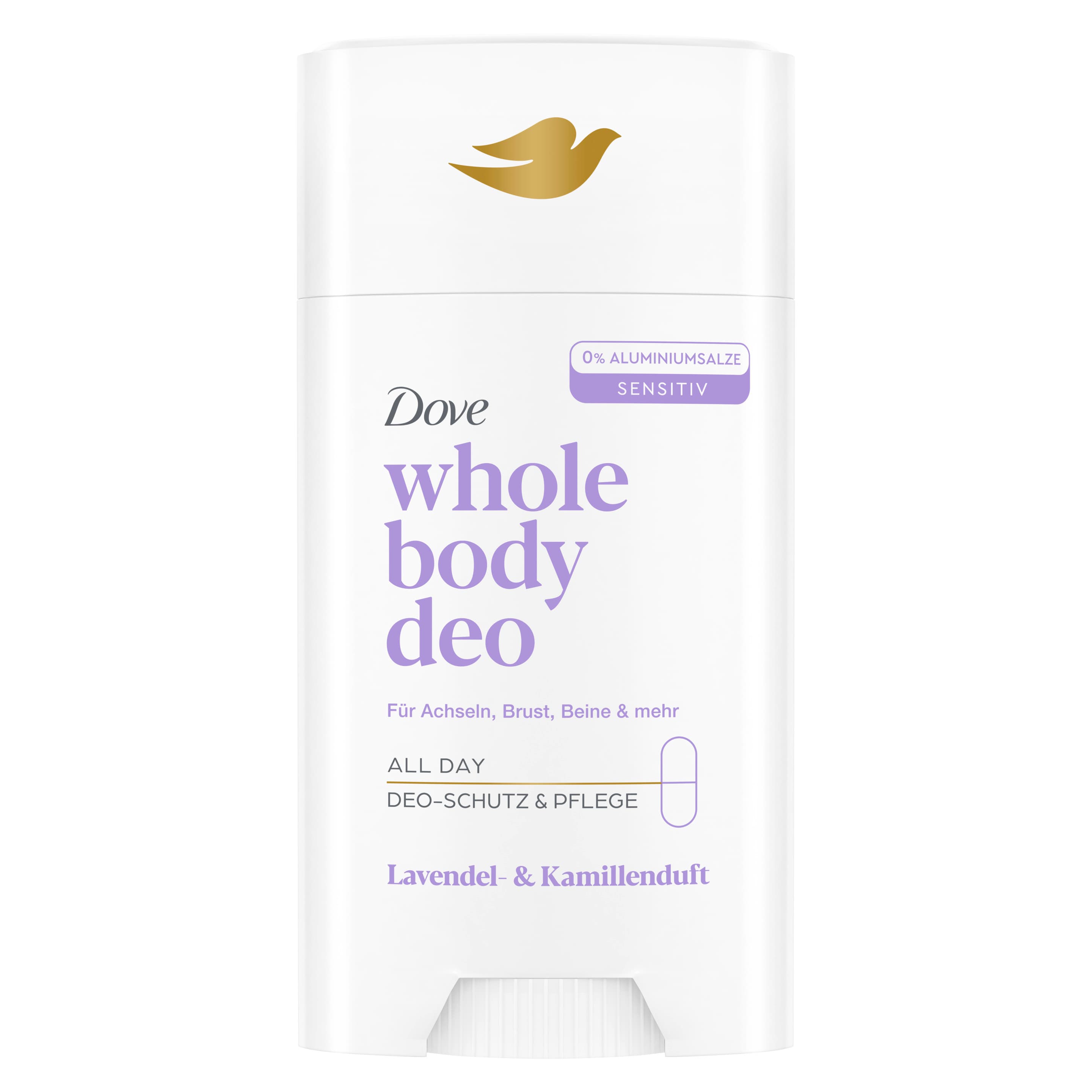 Dove Whole Body Deodorant Stick Lavendel- & Kamillenduft ohne Aluminiumsalze