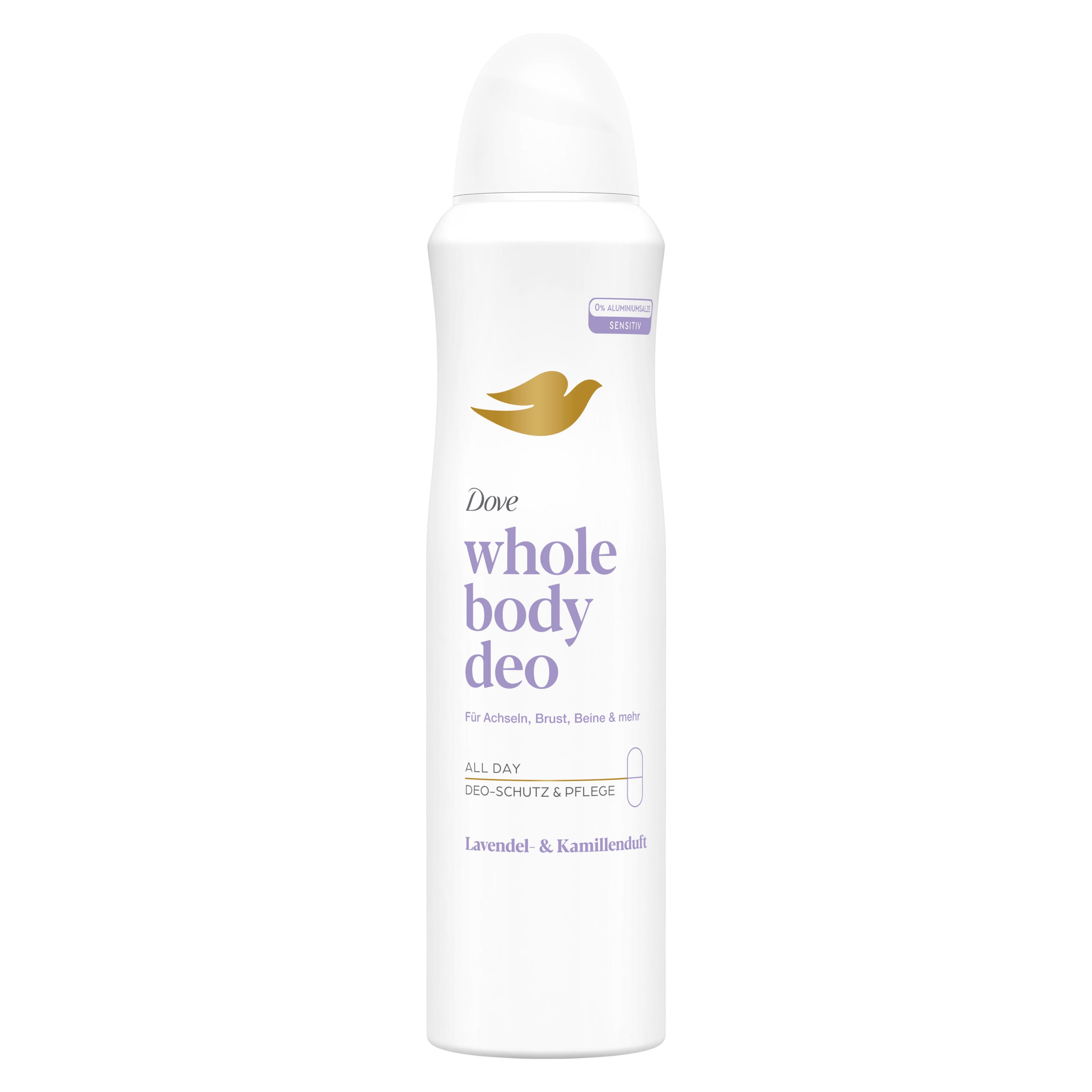 Dove Whole Body Deodorant Spray Lavendel- & Kamillenduft ohne Aluminiumsalze