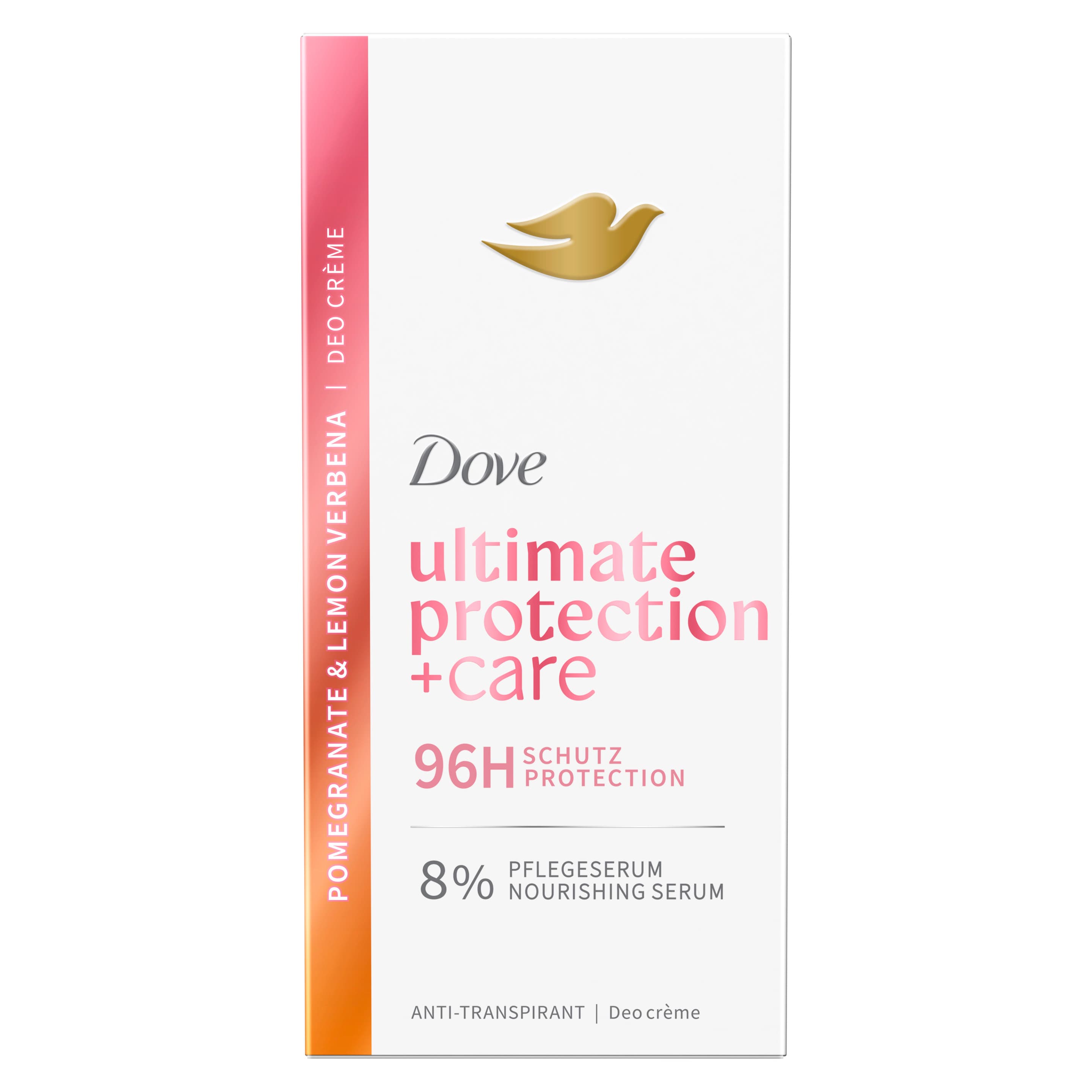 Dove ultimate protection + care Anti-Transpirant Deo-Creme Granatapfel- & Zitronenverbenenduft