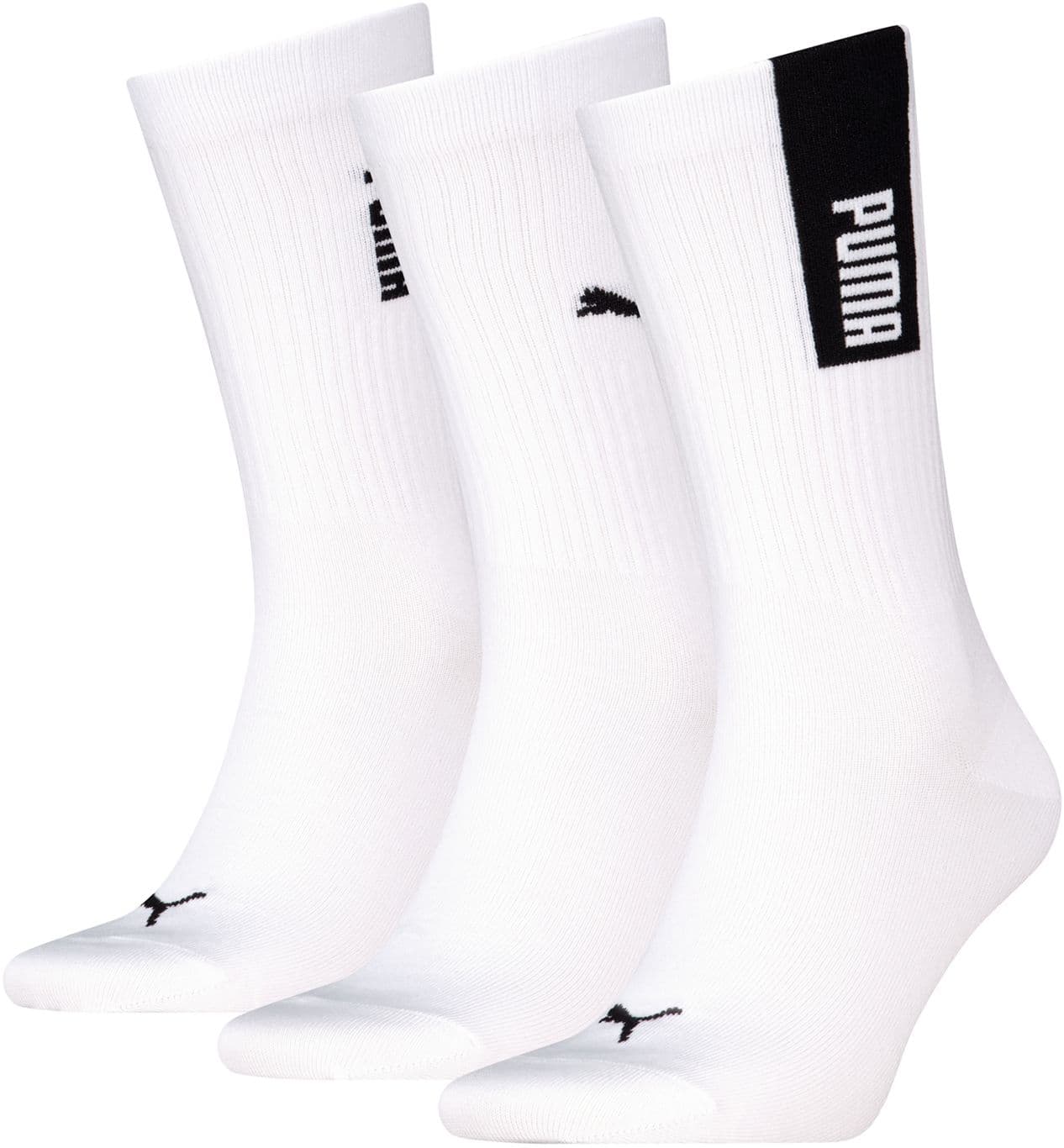 PUMA Unisex Socken Logo Crew 3er Pack