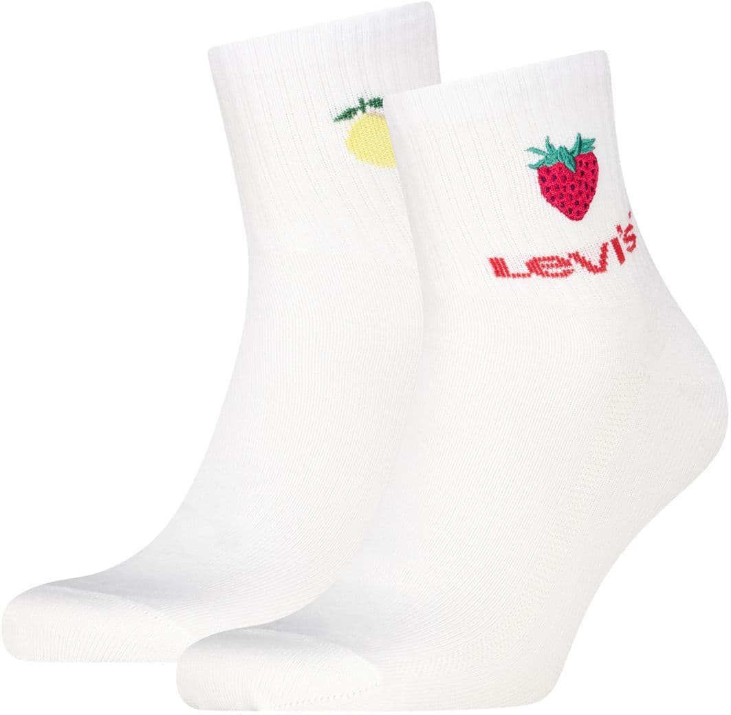 Levis Unisex Kurzsocken High Mid Cut Fruit Graphic 2er Pack